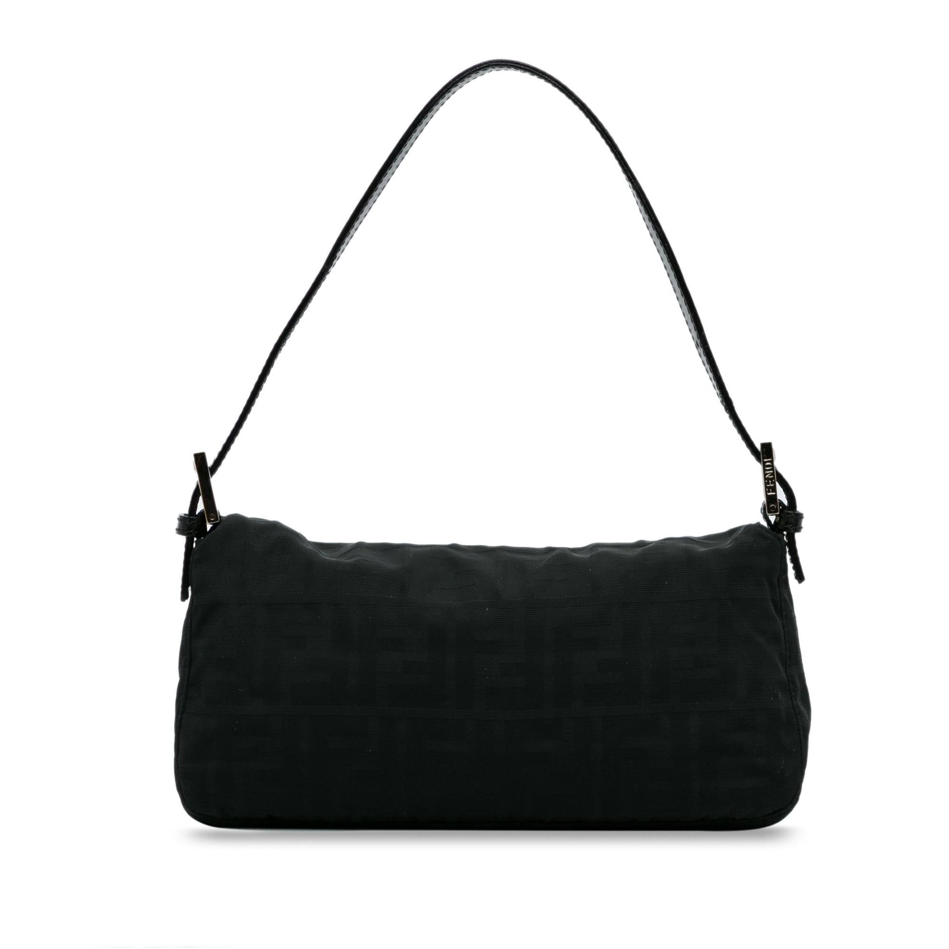 Fendi Zucca Mamma Baguette Shg Handbag Nylon Shoulder Bag