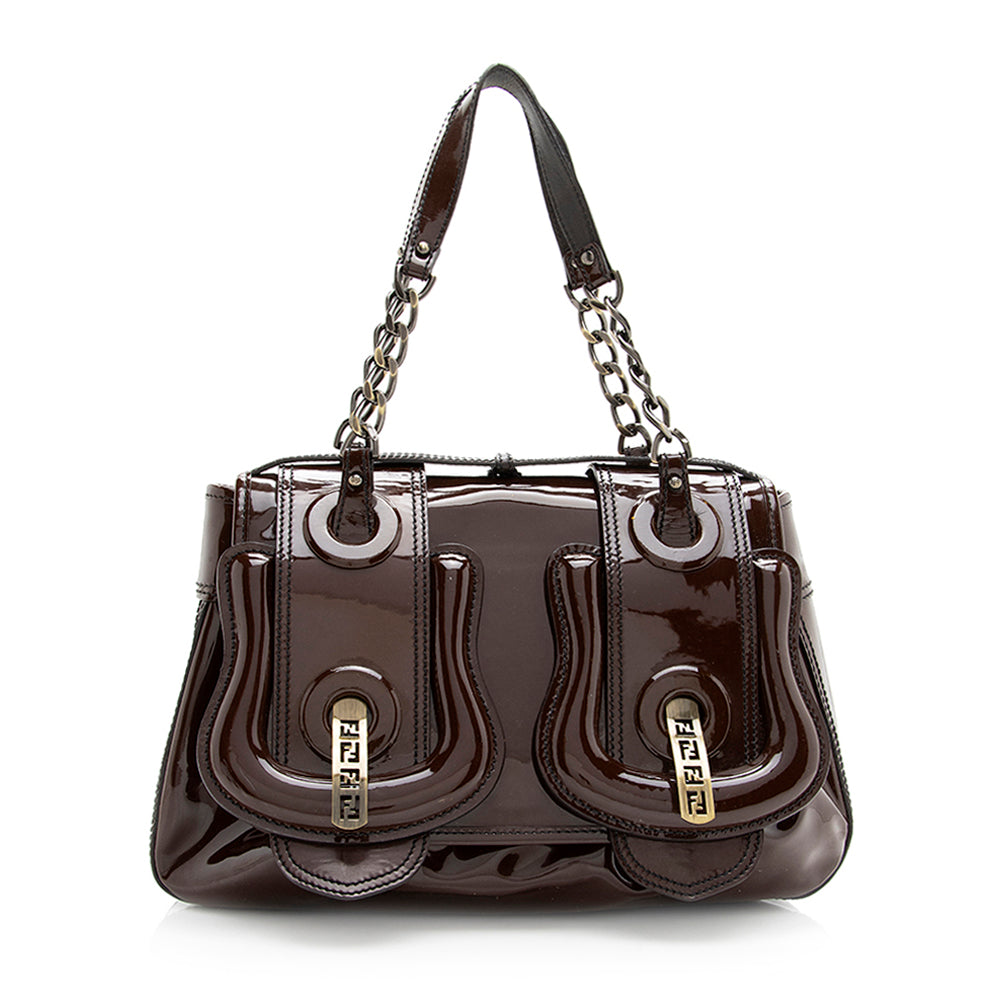 Fendi Buckle Bag Final Sale Shf Leather Patent Satchel Bag