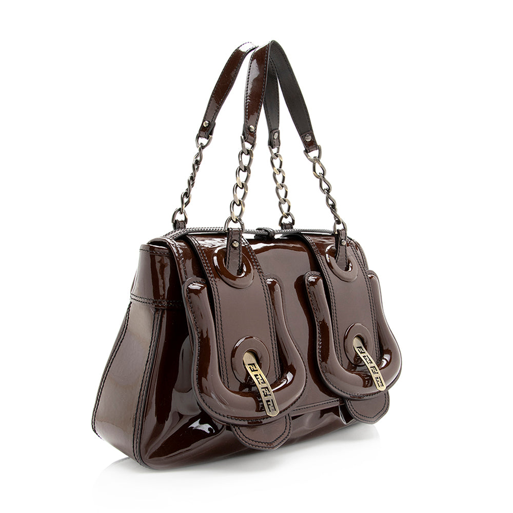 Fendi Buckle Bag Final Sale Shf Leather Patent Satchel Bag
