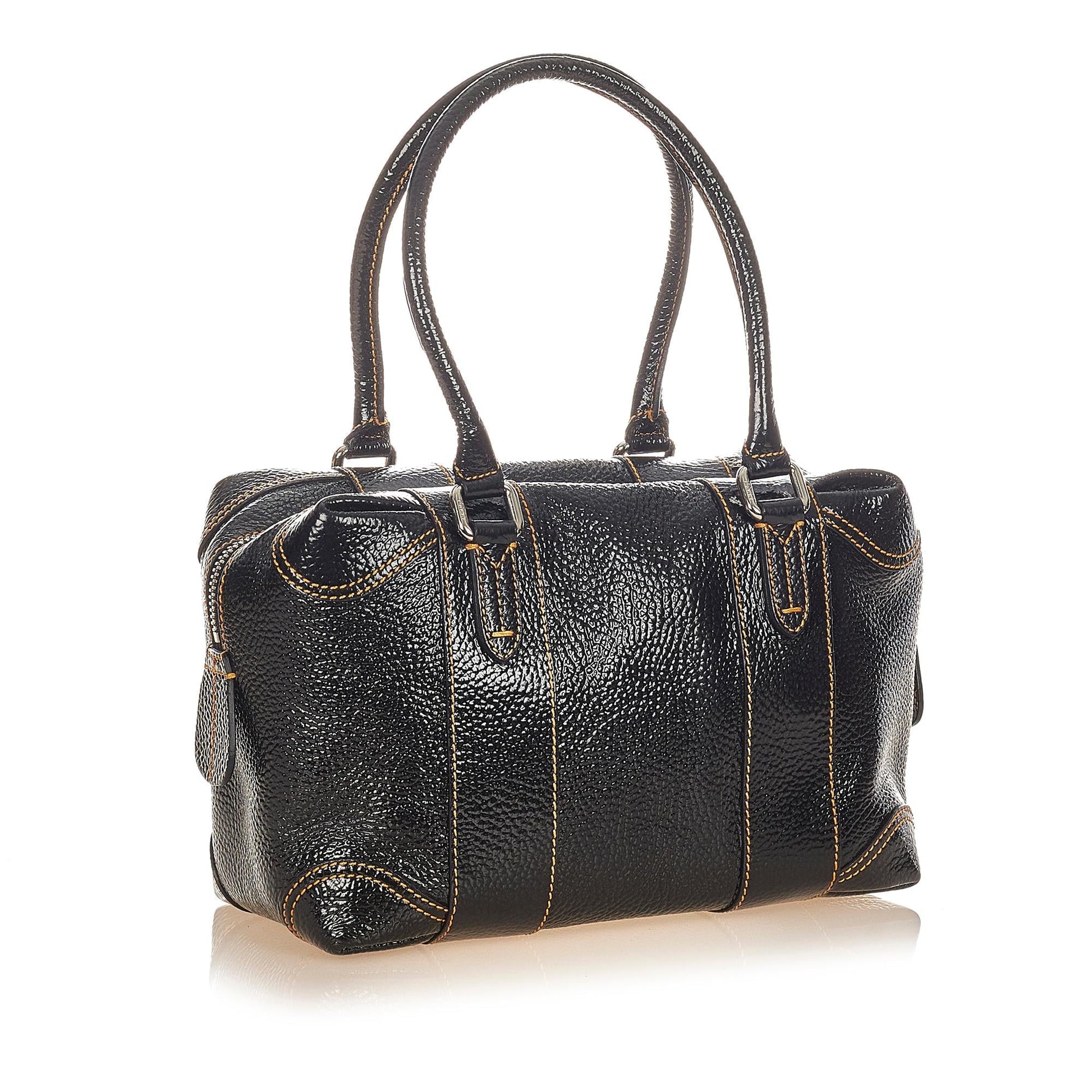 Fendi Handbag Shg Leather Patent Satchel Bag