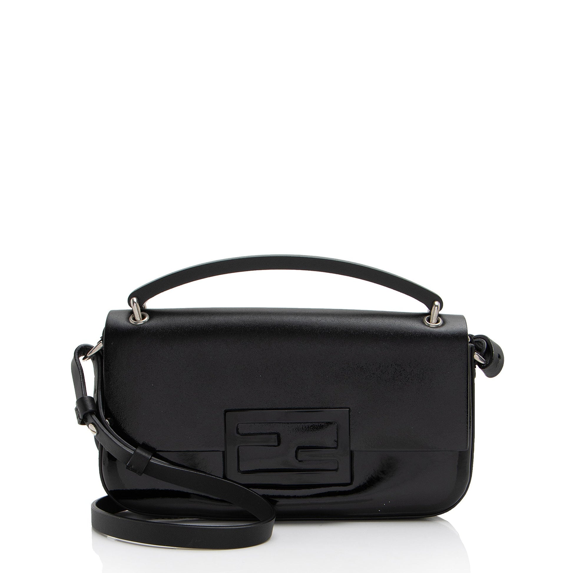 Fendi Liberty Sfumato Phone Baguette Shf Obqctt Crossbody Bag Leather Patent Shoulder Bag