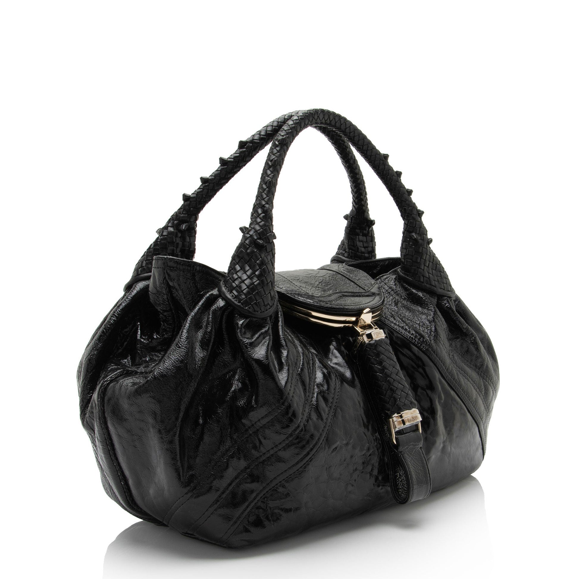 Fendi Spy Satchel Shf Pigqg6 Leather Patent Satchel Bag