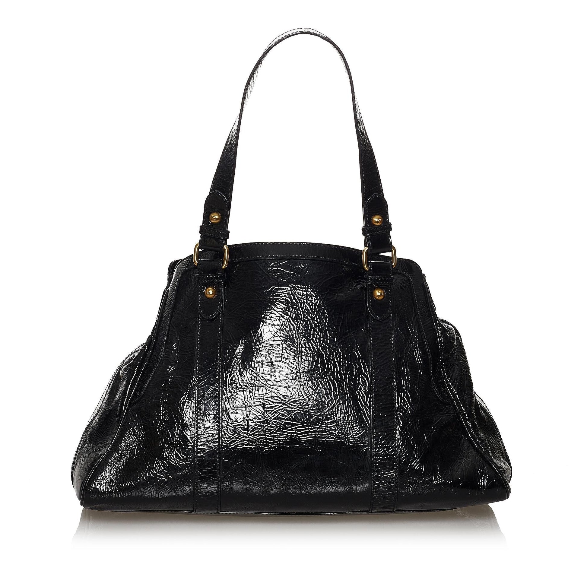 Fendi De Jour Tote Bag Shg Leather Patent