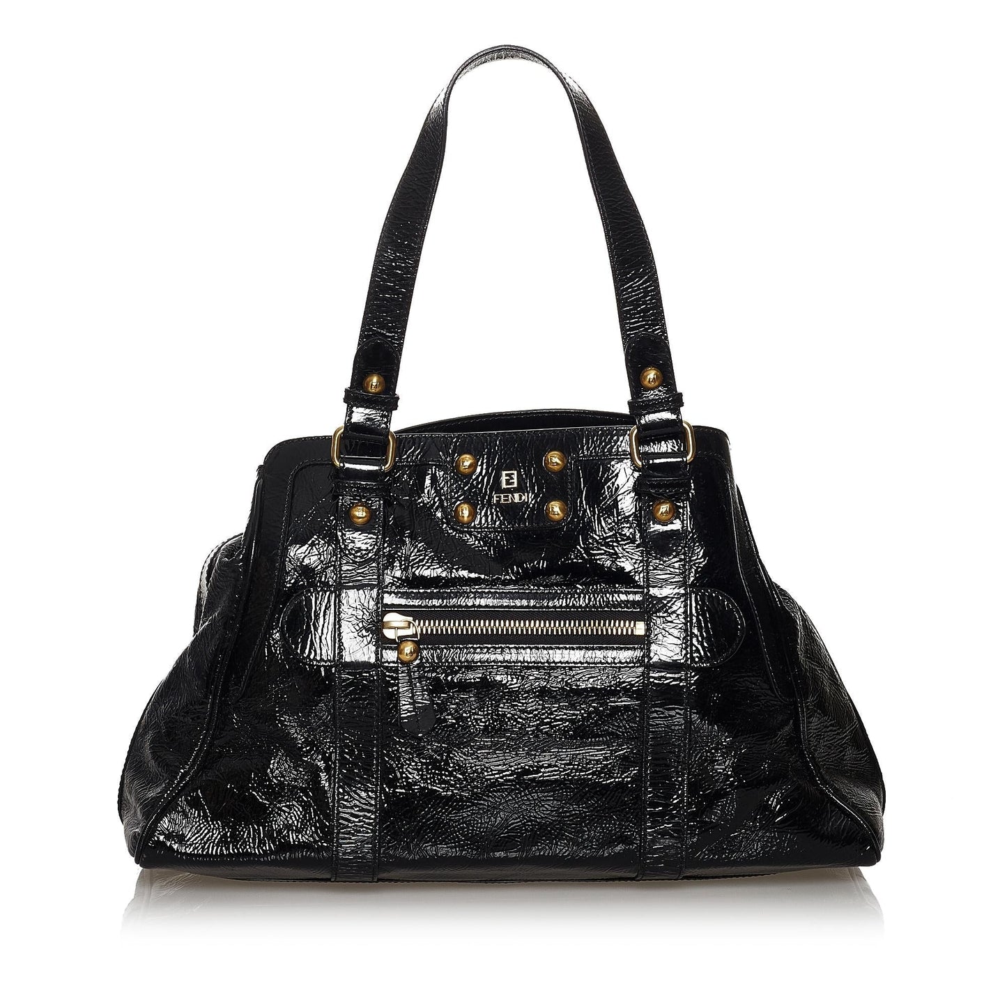 Fendi De Jour Tote Bag Shg Leather Patent