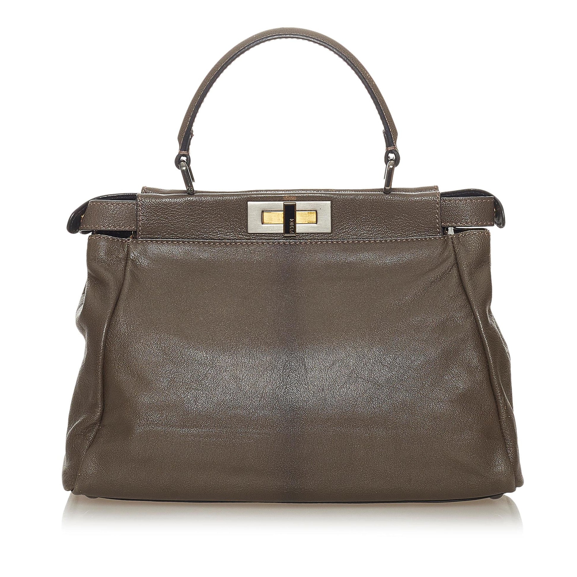 Fendi Peekaboo Satchel Shg Leather Satchel Bag Satchel Shg 27570