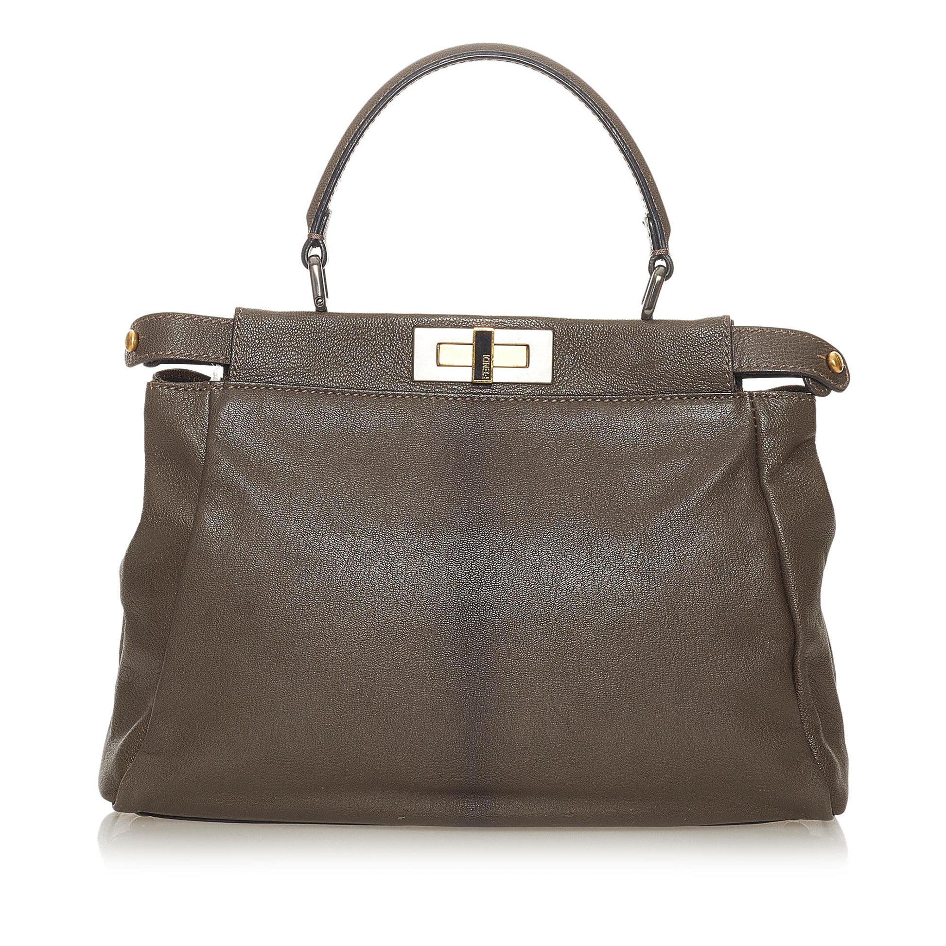 Fendi Peekaboo Satchel Shg Leather Satchel Bag Satchel Shg 27570