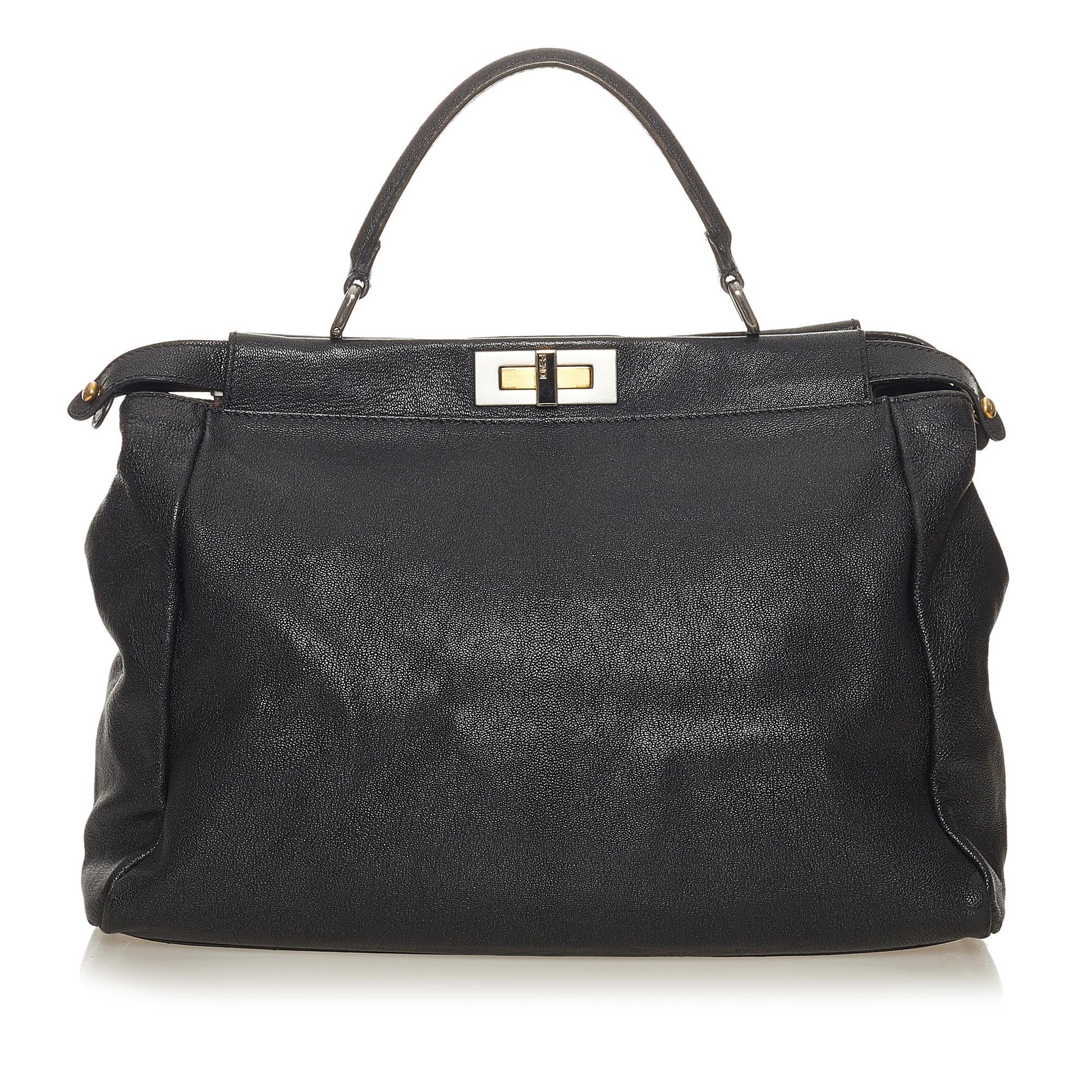 Fendi Peekaboo Satchel Shg Leather Satchel Bag Satchel Shg 27736