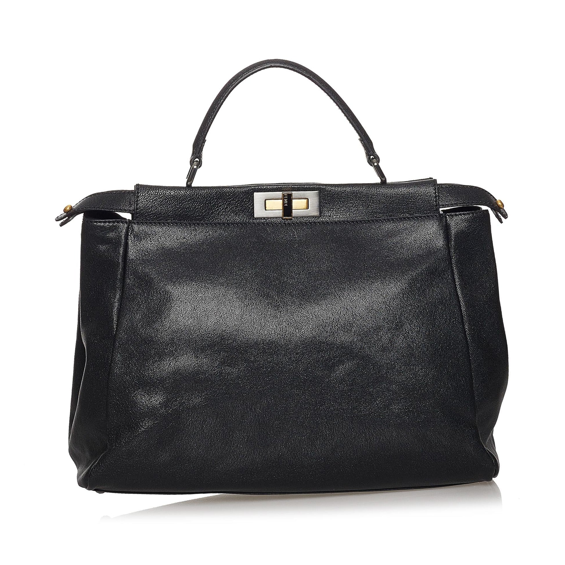 Fendi Peekaboo Satchel Shg Leather Satchel Bag Satchel Shg 31245