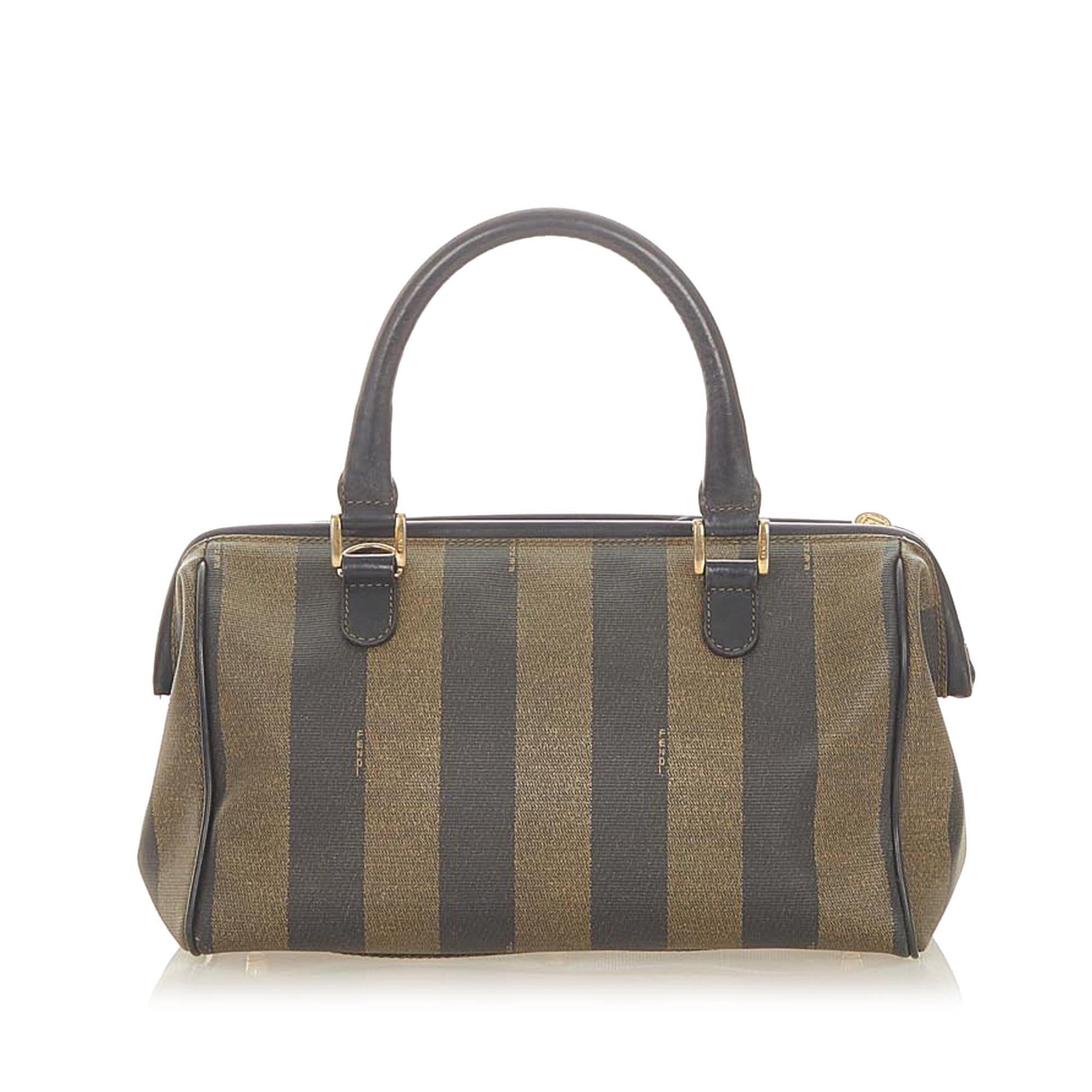 Fendi Pequin Boston Bag Shg Satchel Bag Bag Shg 19585