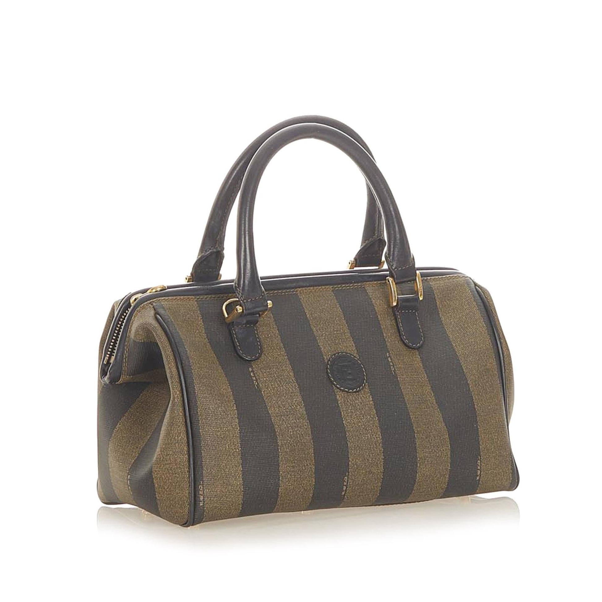 Fendi Pequin Boston Bag Shg Satchel Bag Bag Shg 19585