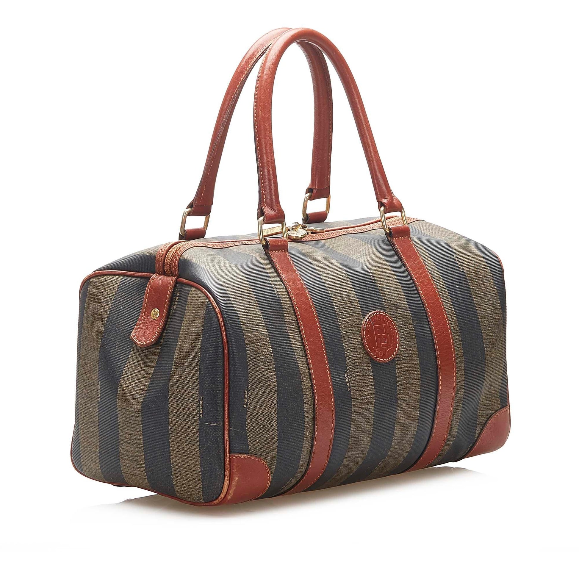 Fendi Pequin Boston Bag Shg Satchel Bag Bag Shg 22406