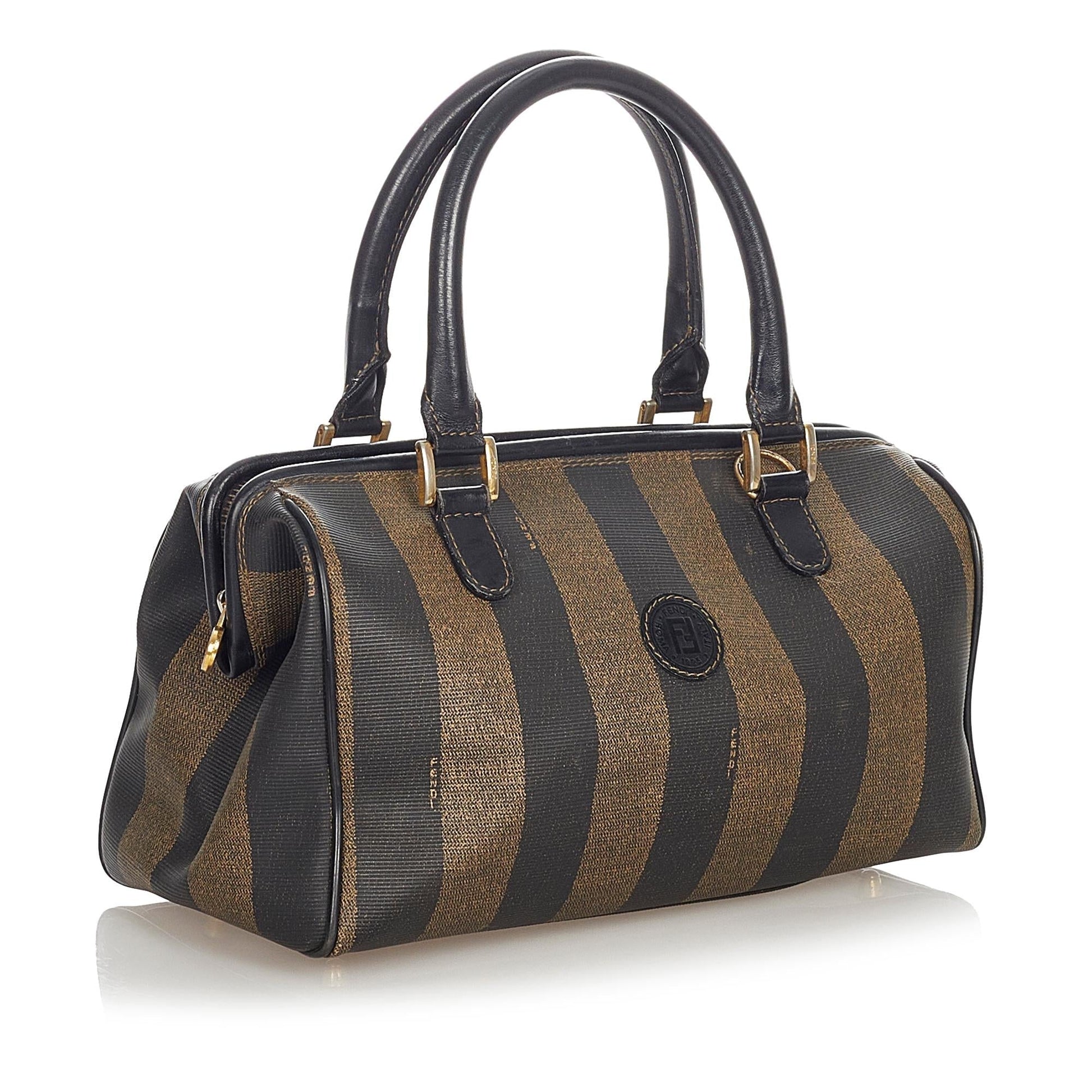 Fendi Pequin Boston Bag Shg Satchel Bag Bag Shg 23974