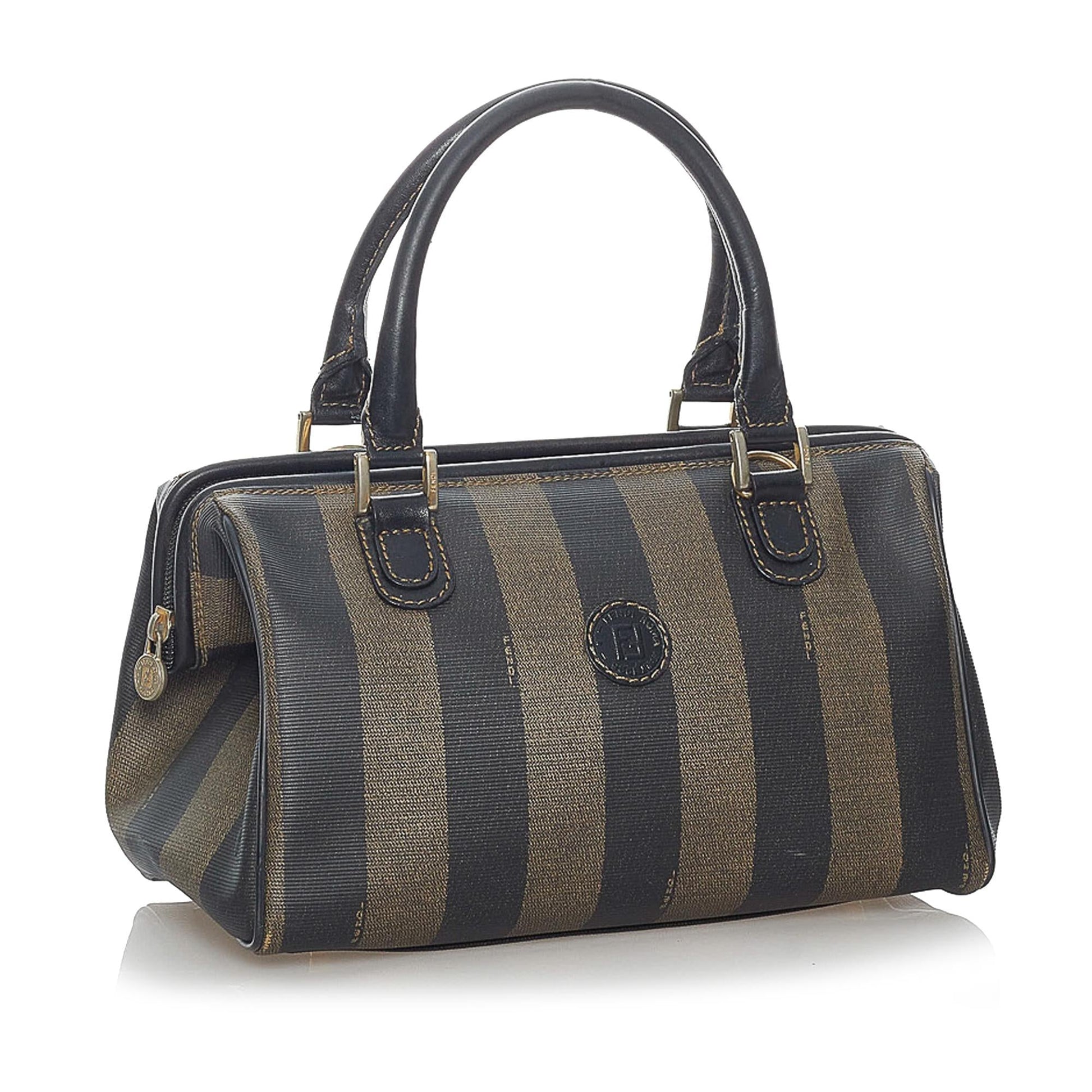Fendi Pequin Boston Bag Shg Satchel Bag Bag Shg 30791