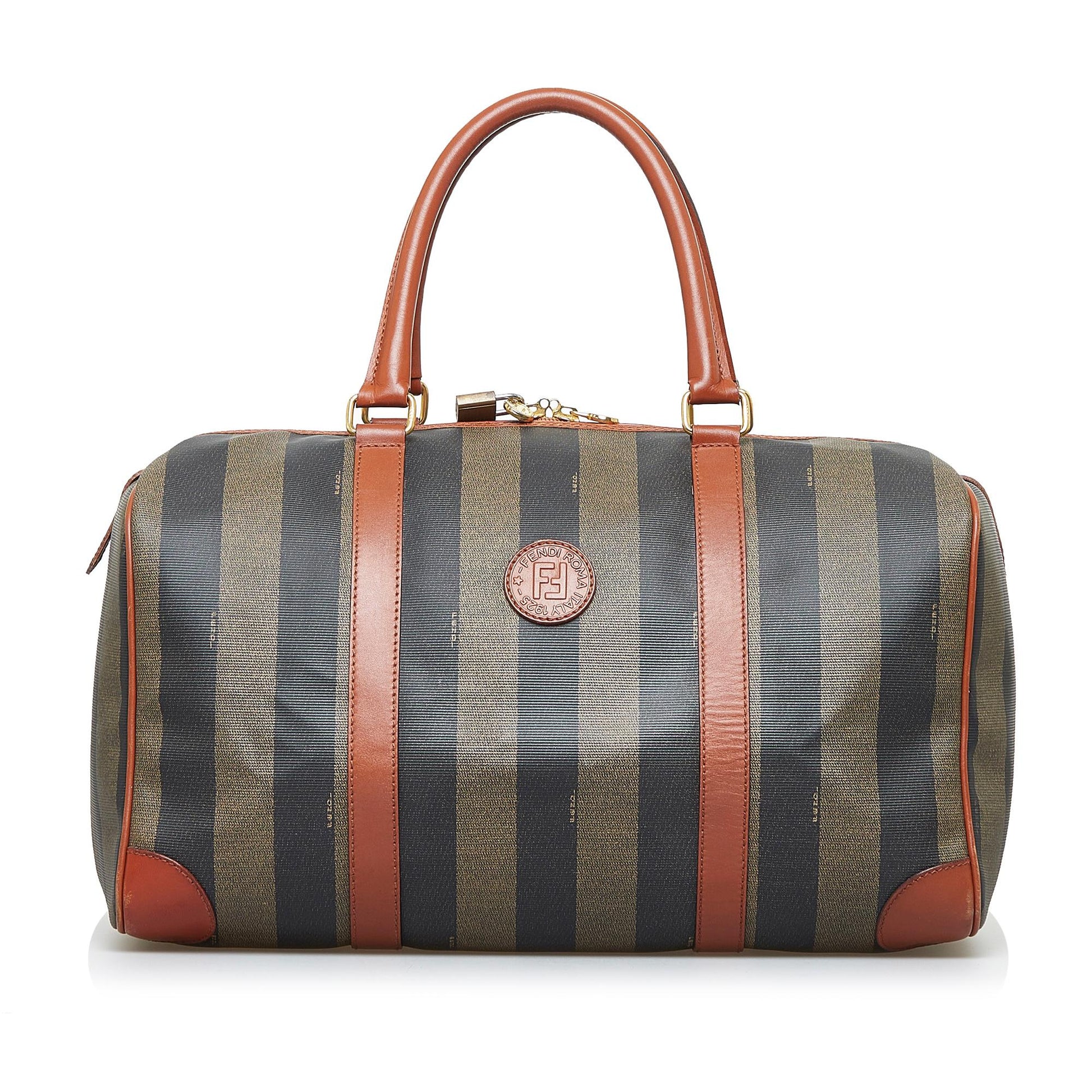Fendi Pequin Boston Bag Shg Xsmfb3 Satchel Bag