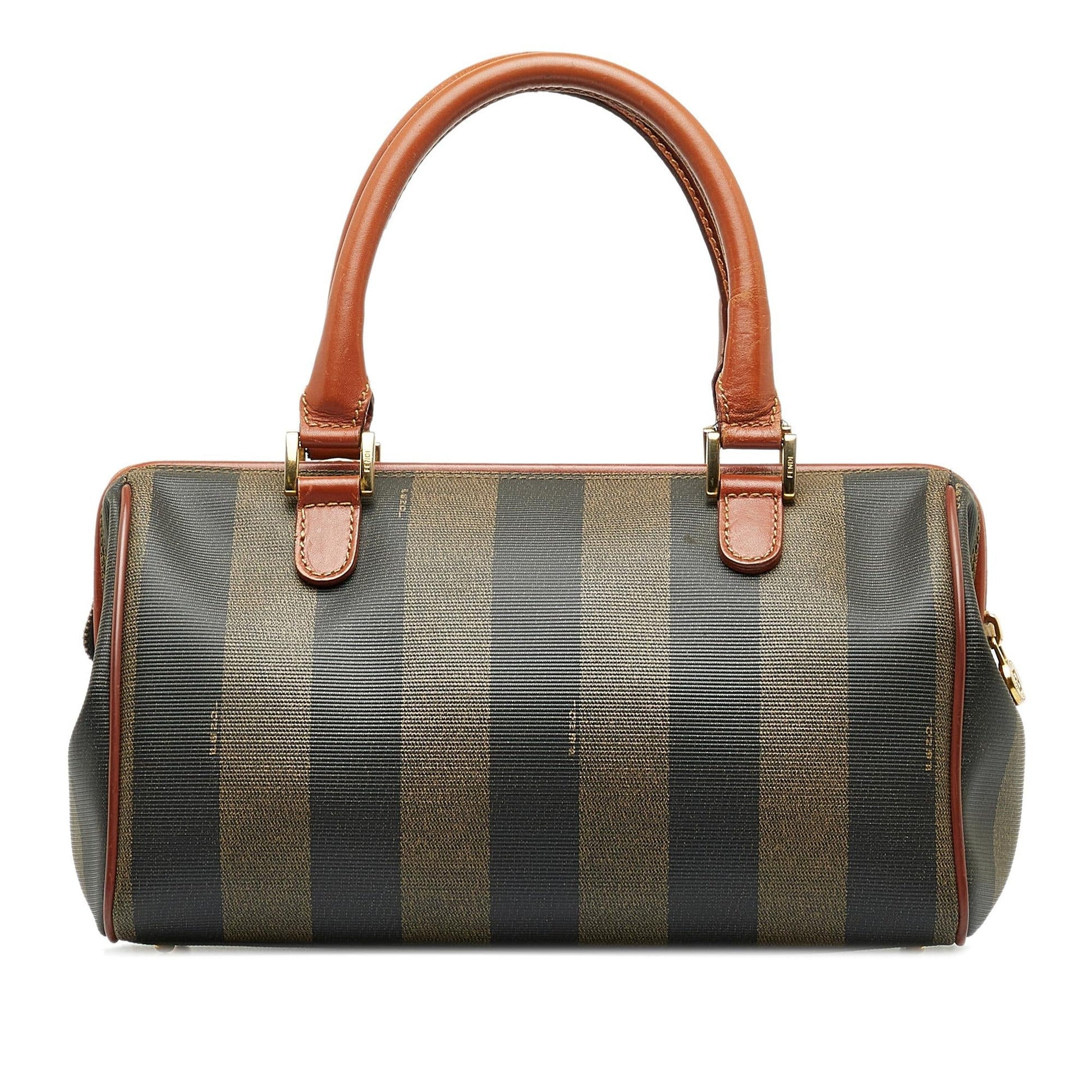Fendi Pequin Boston Shg W15Inw Satchel Bag