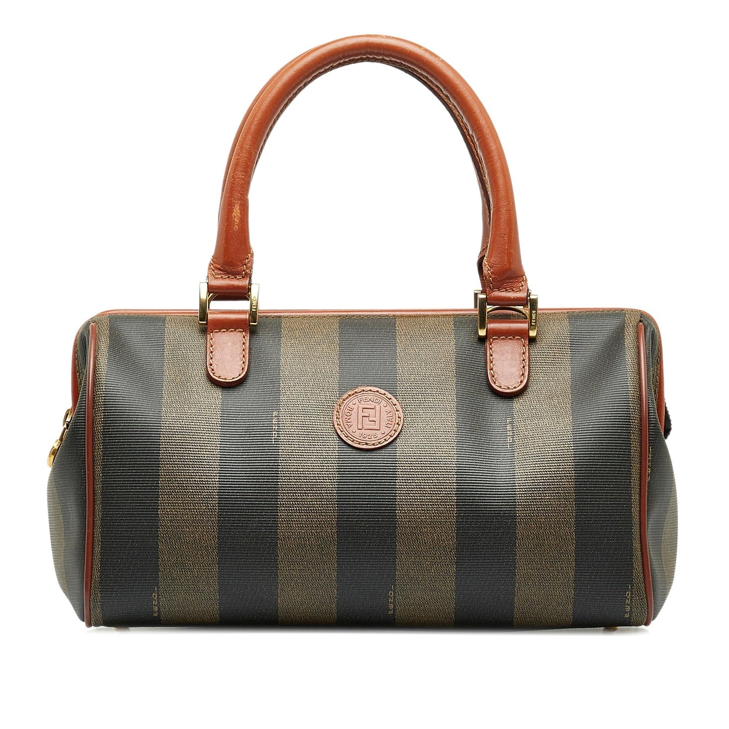 Fendi Pequin Boston Shg W15Inw Satchel Bag