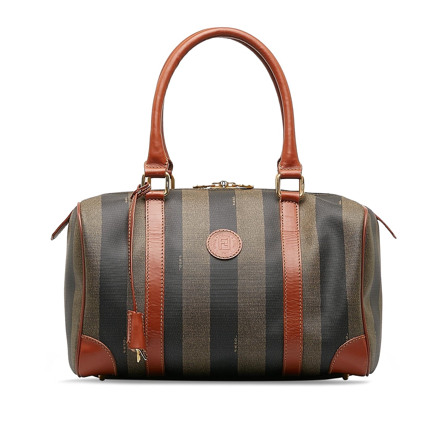 Fendi Pequin Boston Shg Pod5Gy Satchel Bag
