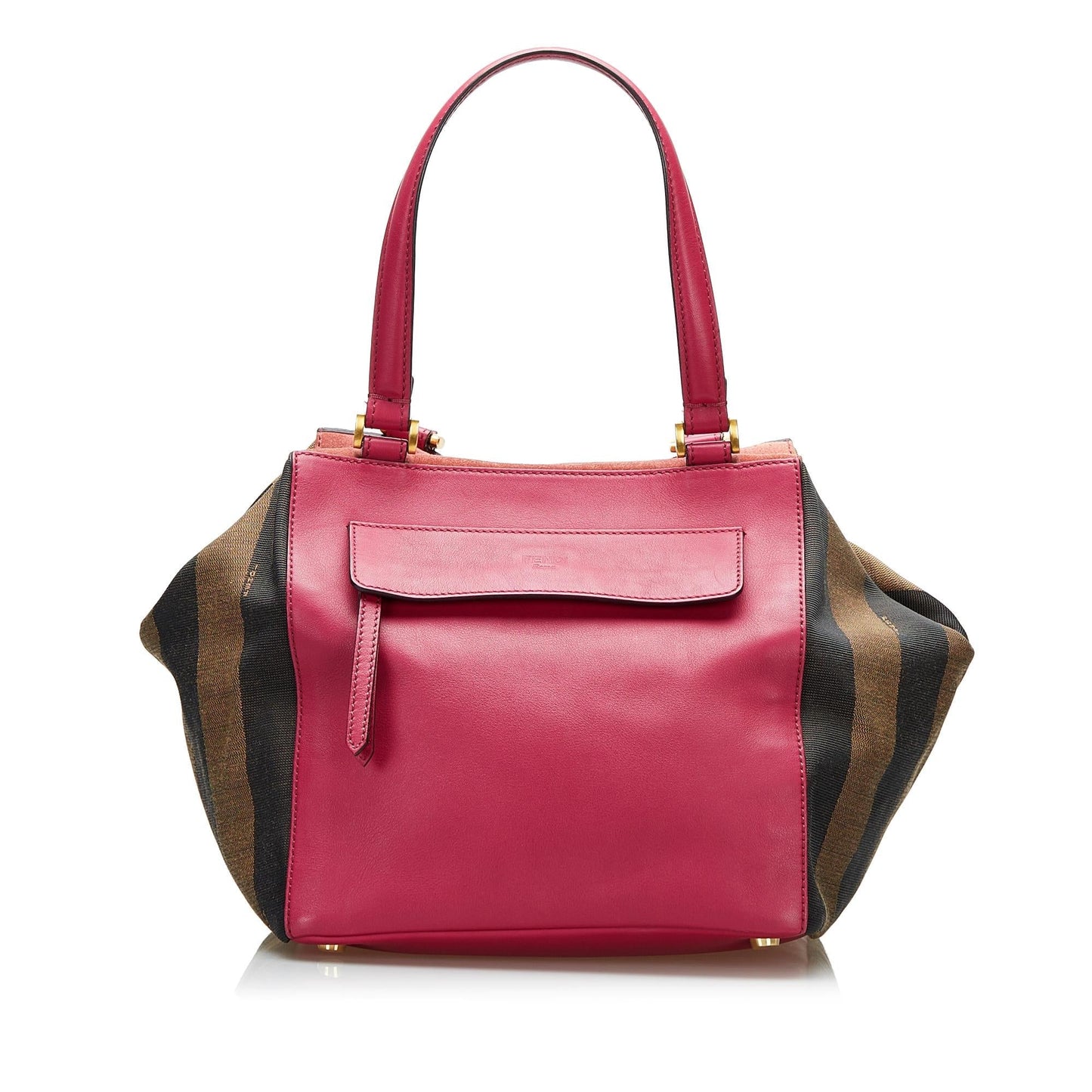Fendi Pequin Boxy Tote Shg Tote Bag