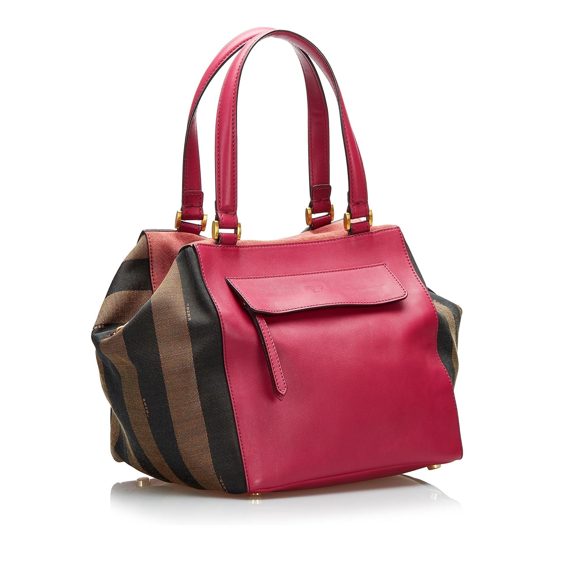 Fendi Pequin Boxy Tote Shg Tote Bag