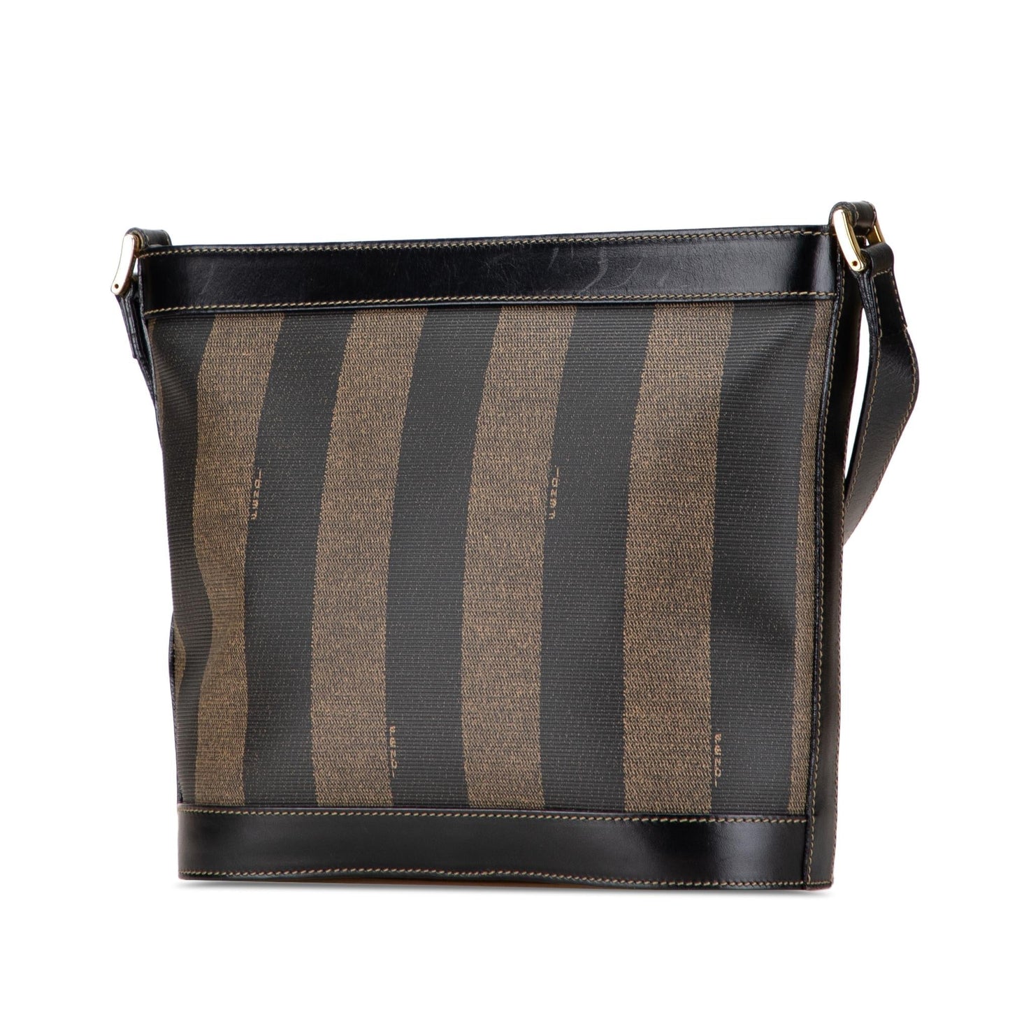 Fendi Pequin Coated Crossbody Canvas Crossbody Bag
