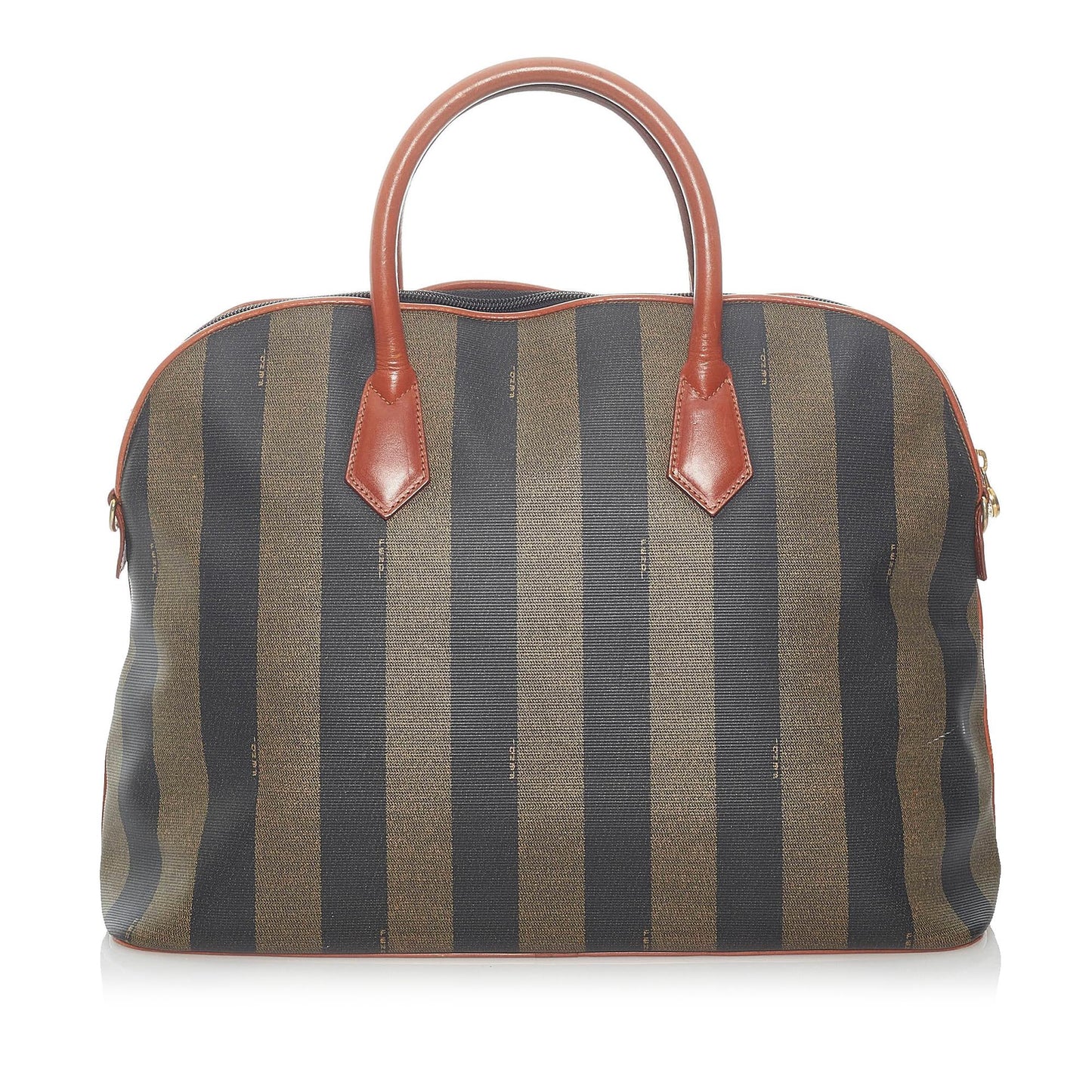 Fendi Pequin Handbag Shg Satchel Bag