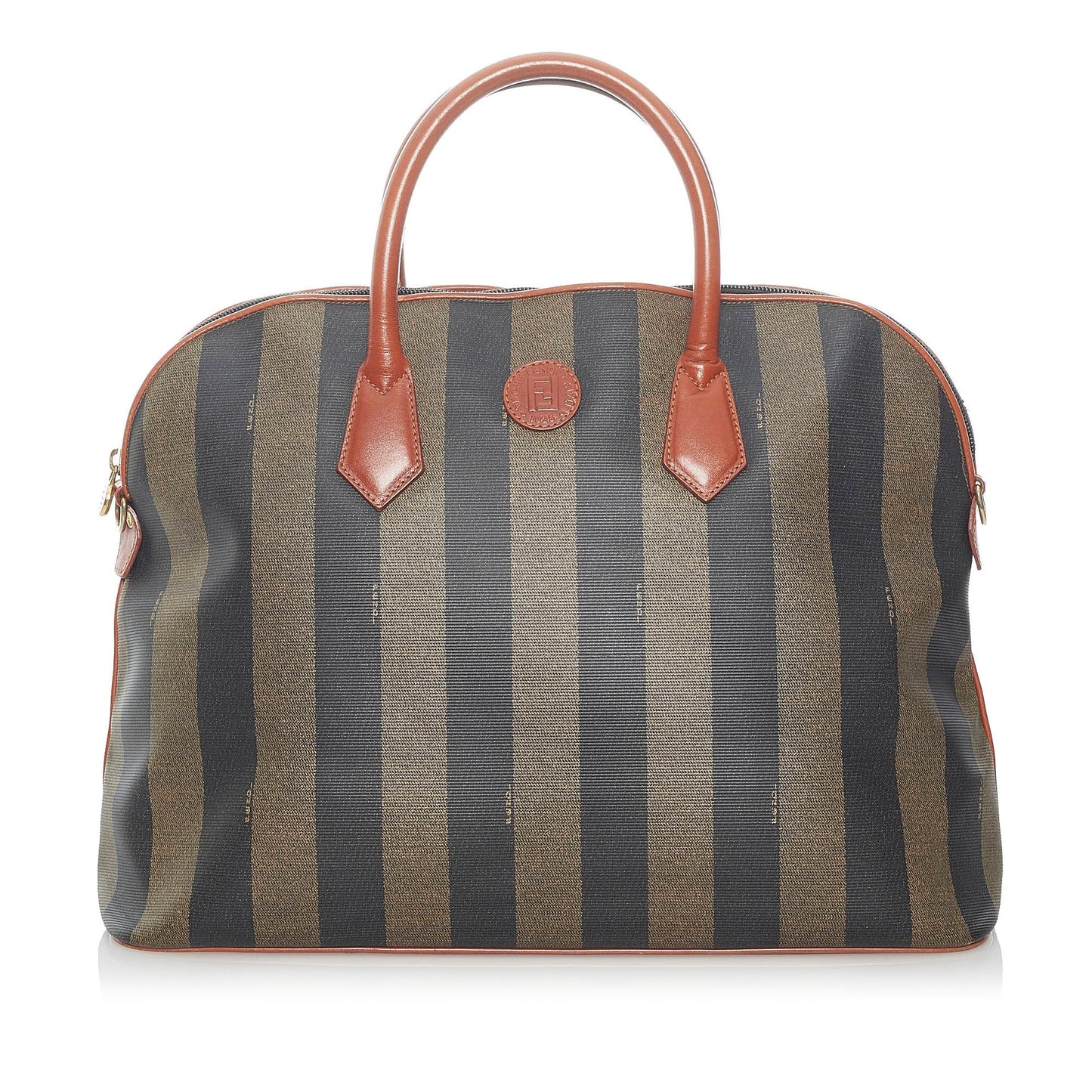 Fendi Pequin Handbag Shg Satchel Bag