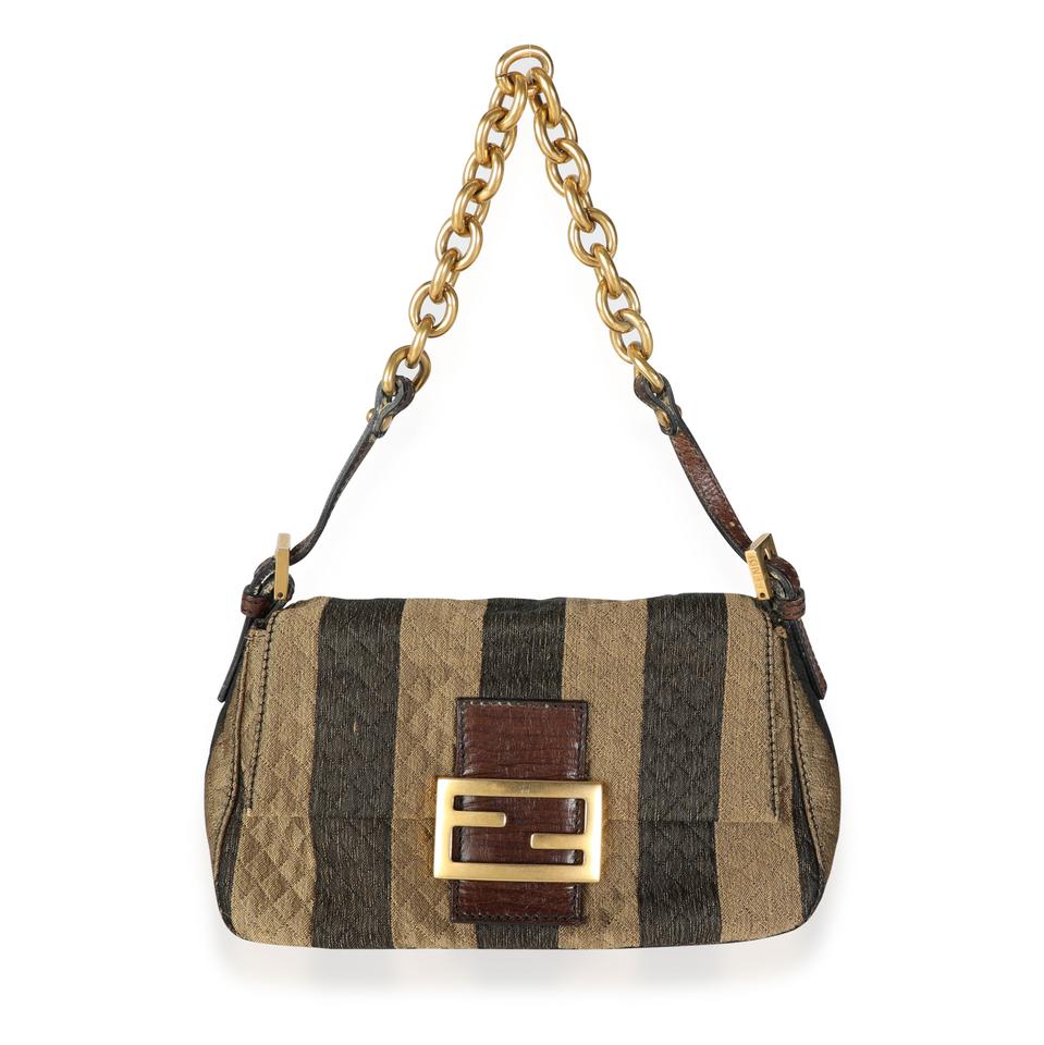 Fendi Pequin Mama Baguette Bag Quilted Mini Shoulder Bag