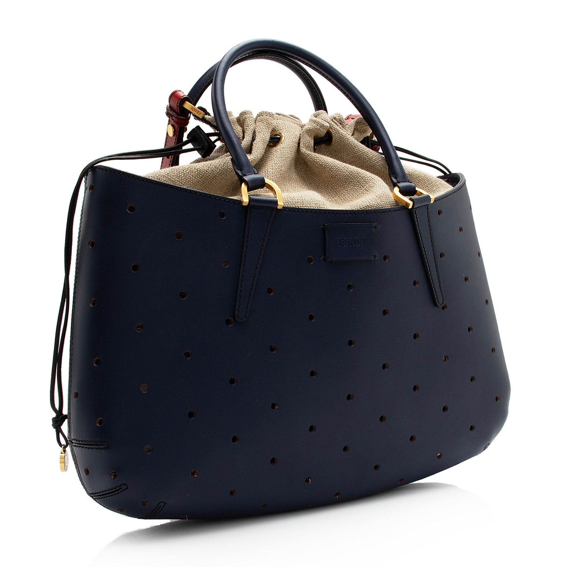 Fendi Perforated Fab Tote Shf 9Cemrx Leather Medium Tote Bag