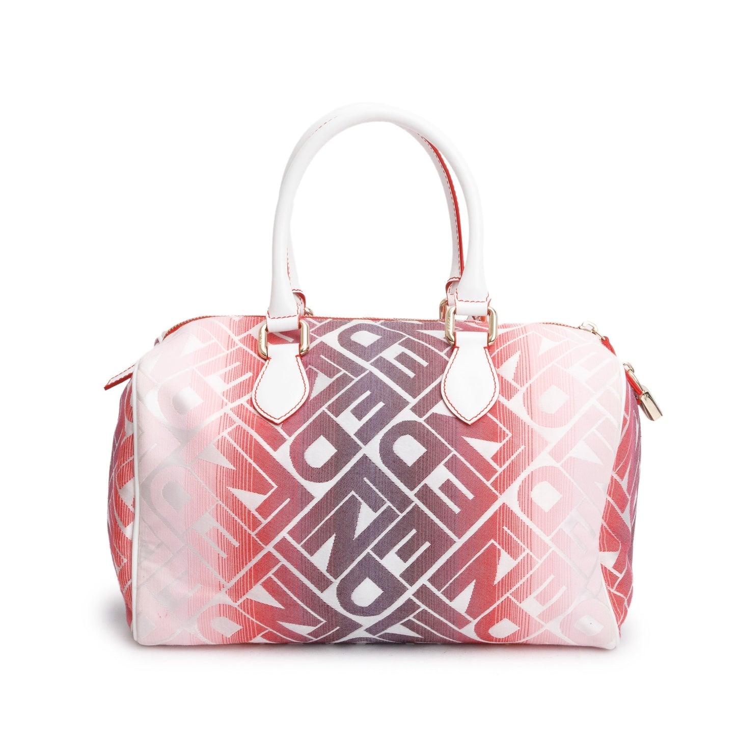 Fendi Multicolor Ombre Forever Bauletto Boston Bag Canvas Pink Travel Bag