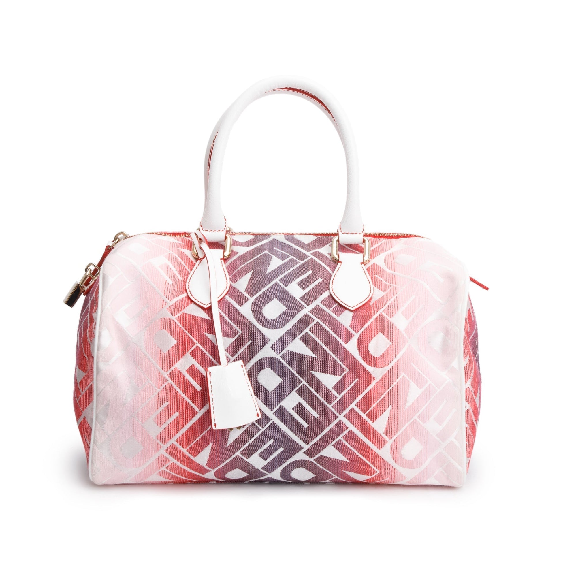 Fendi Multicolor Ombre Forever Bauletto Boston Bag Canvas Pink Travel Bag