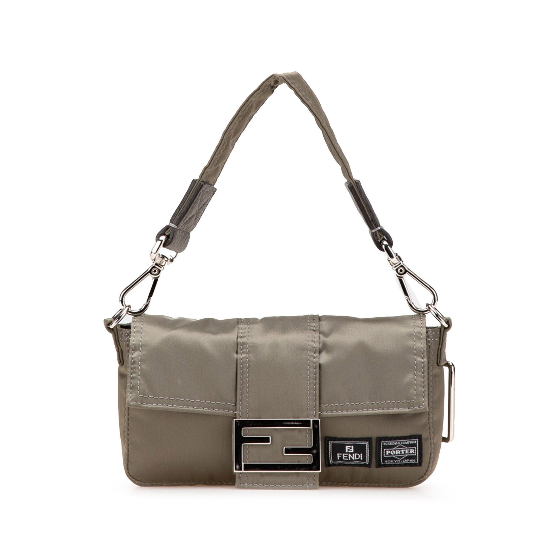 Fendi Porter Yoshida Baguette Satchel Nylon Satchel Bag