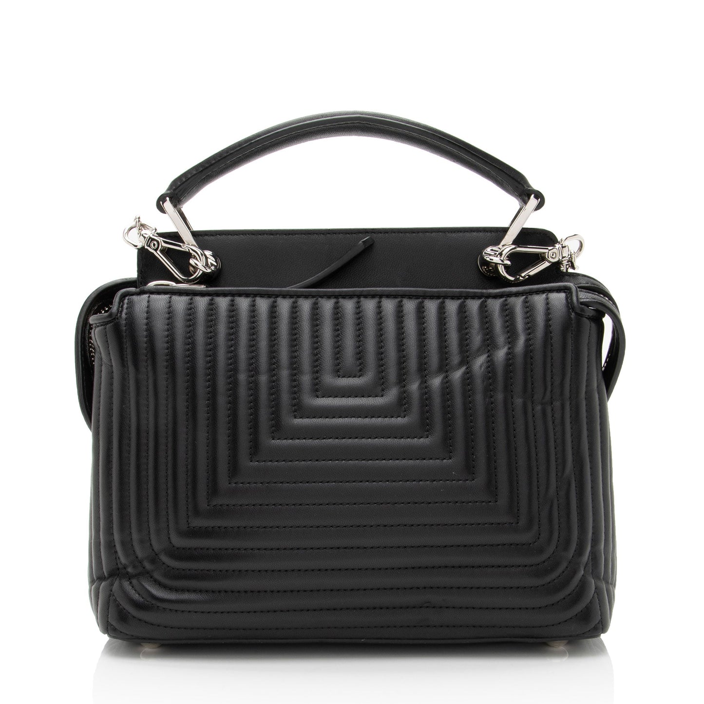 Fendi Dotcom Shoulder Bag Leather Quilted Small