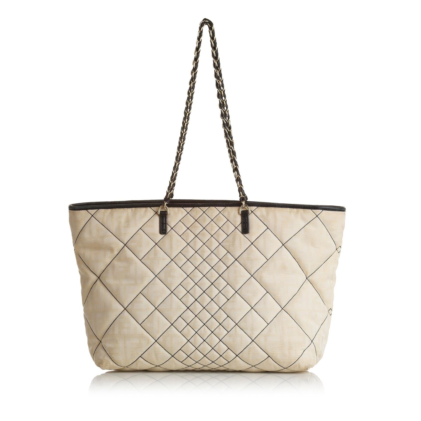 Fendi Zucca Tote Shg Quilted Tote Bag