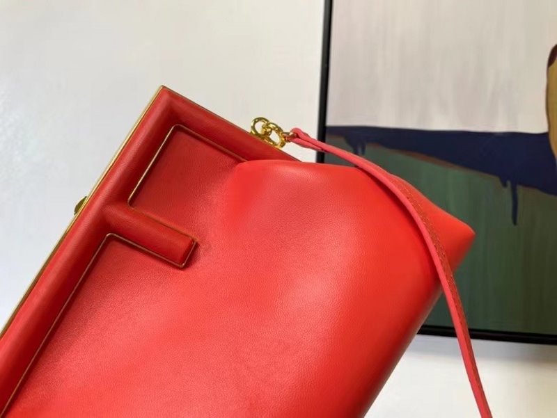 Fendi Fendi Red Leather Bag Bfnd9947 Travel Bag