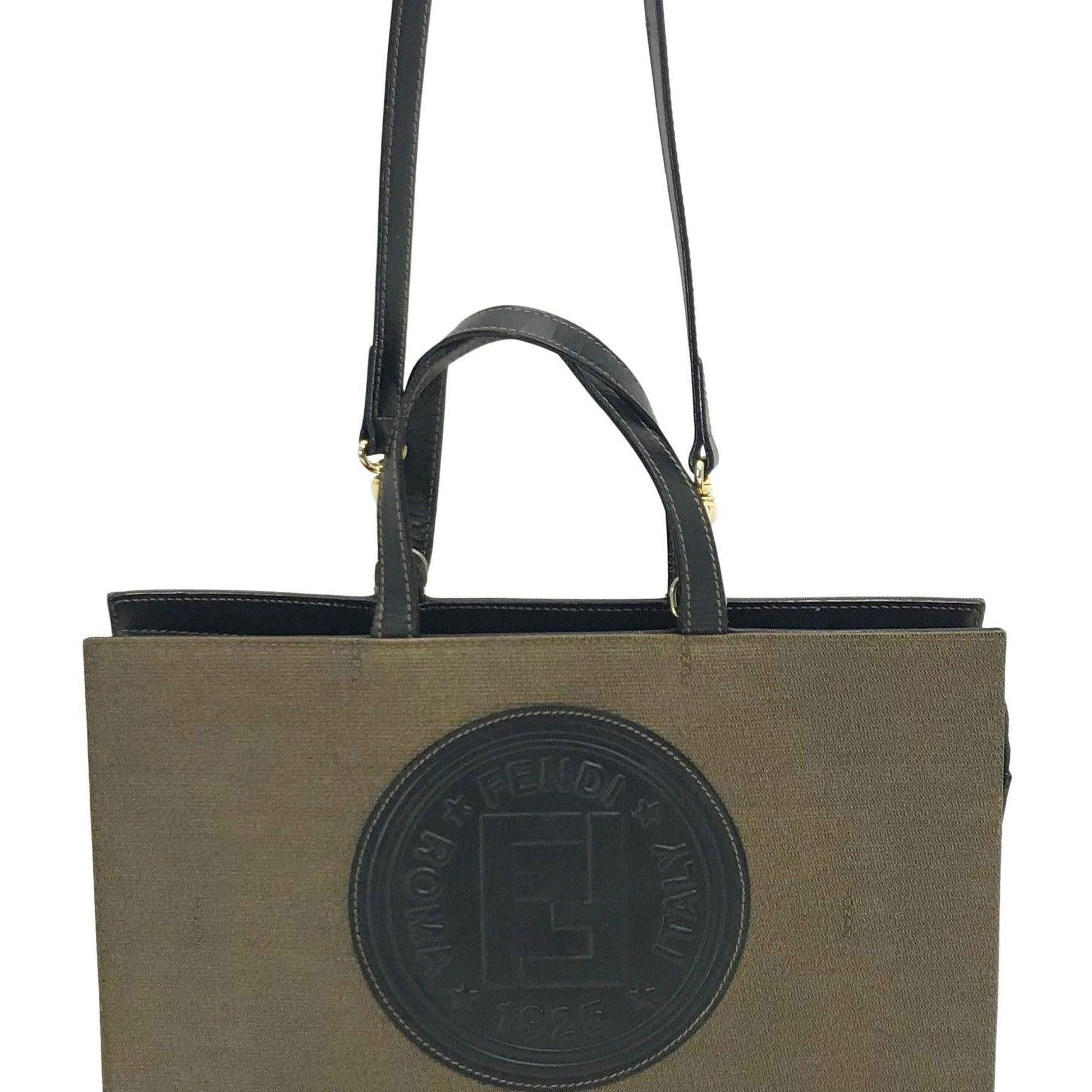 Fendi Roma Italy Tote Bag Logo
