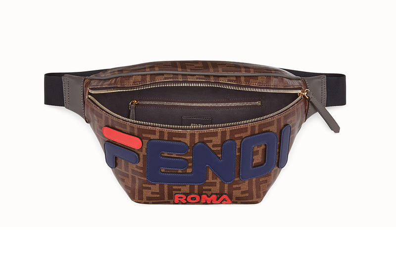 Fendi Fila Appliquã Printed Coated Belt Bag Canvas