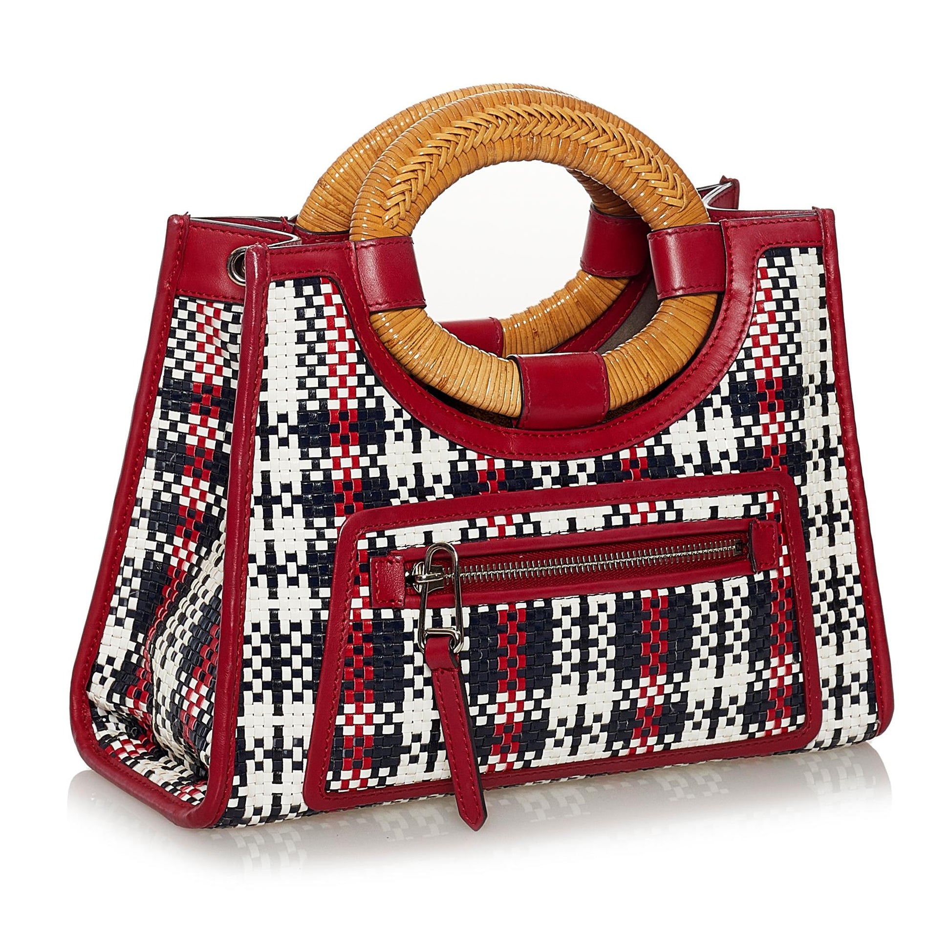 Fendi Runaway Tartan Plaid Satchel Shg Satchel Bag