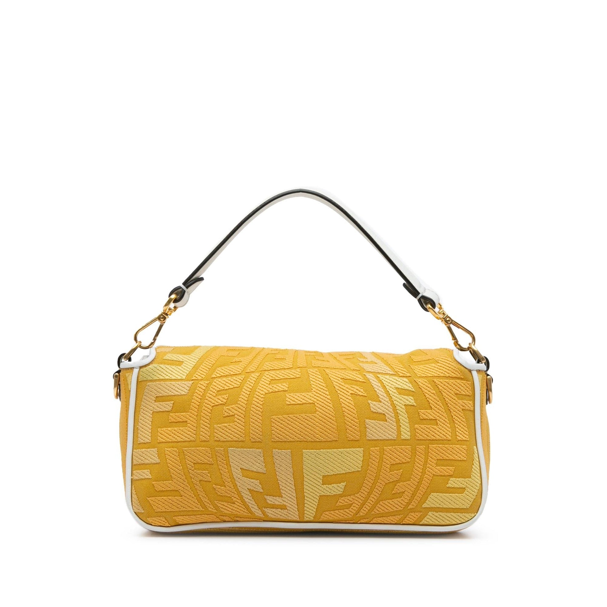 Fendi Sarah Coleman Ff Fisheye Baguette Satchel Shg Jiertt Canvas Satchel Bag