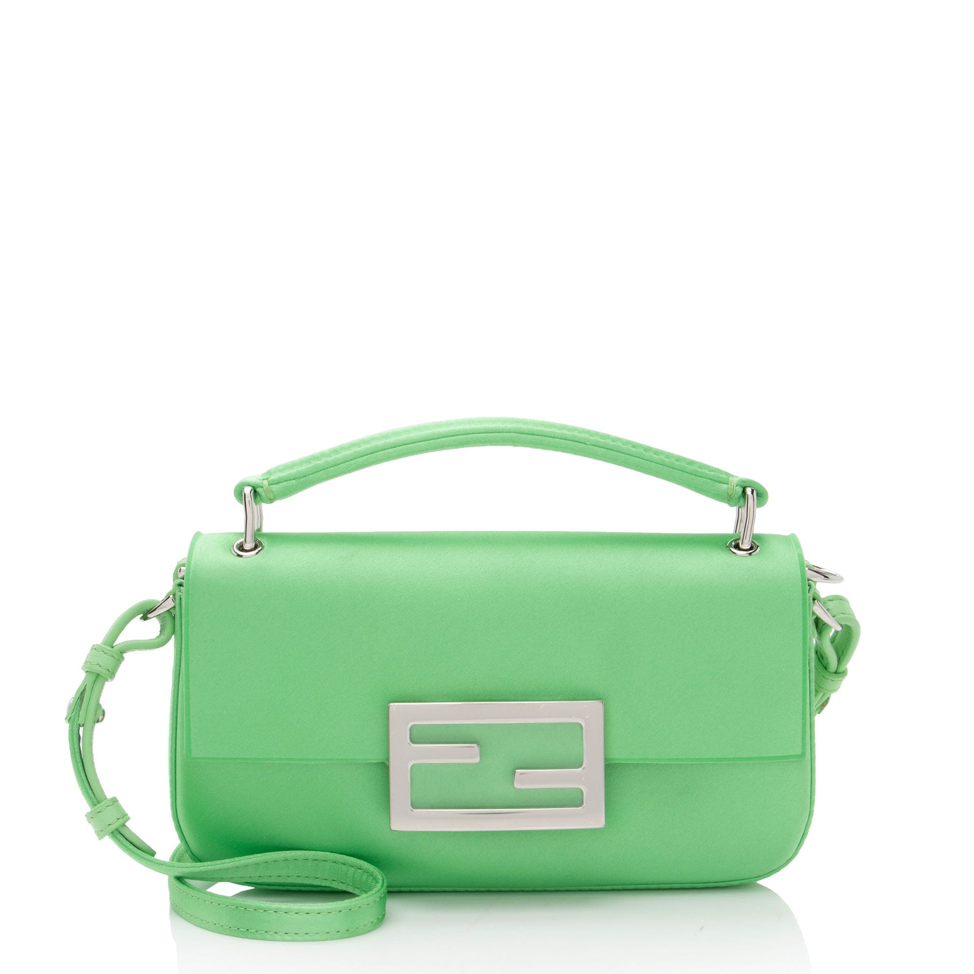 Fendi Phone Baguette Crossbody Bag Satin Shoulder Bag