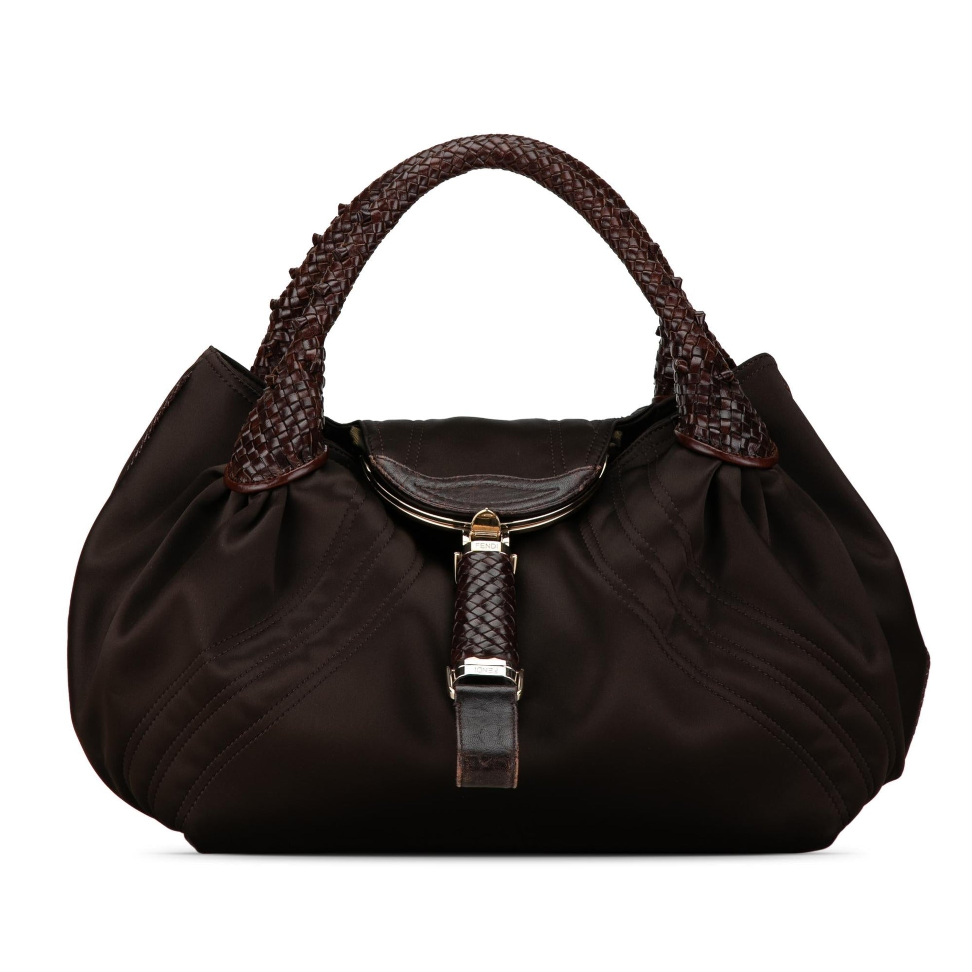Fendi Spy Handbag Shg Bt9Epf Satin Satchel Bag