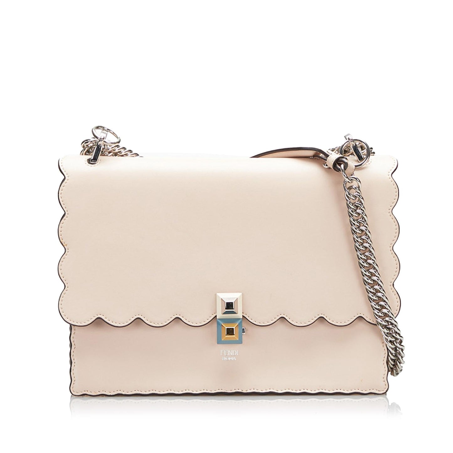 Fendi Scalloped Kan Shg Rwpnma Satchel Bag