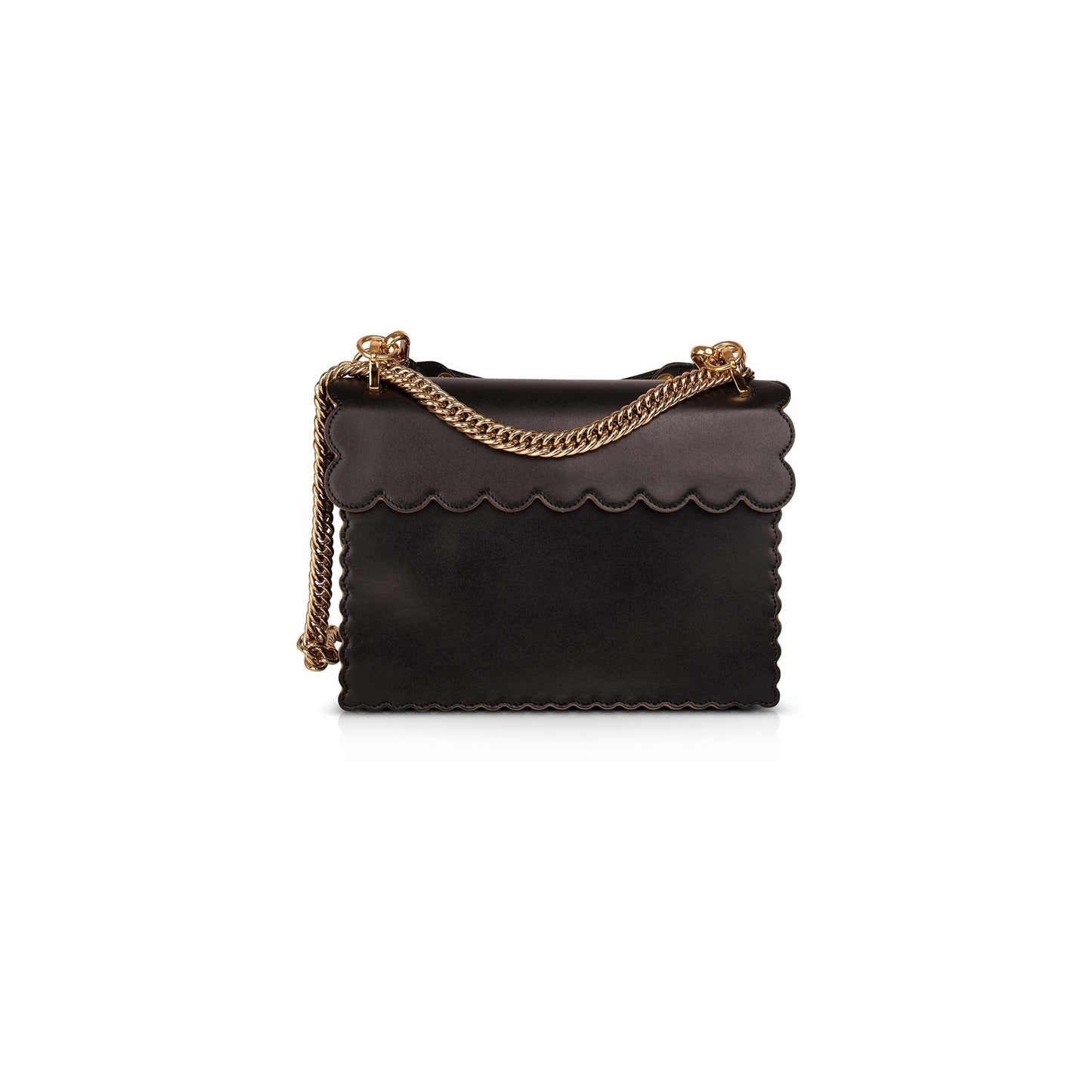 Fendi Scalloped Studded Kan Shoulder Bag