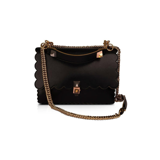 Fendi Scalloped Studded Kan Shoulder Bag