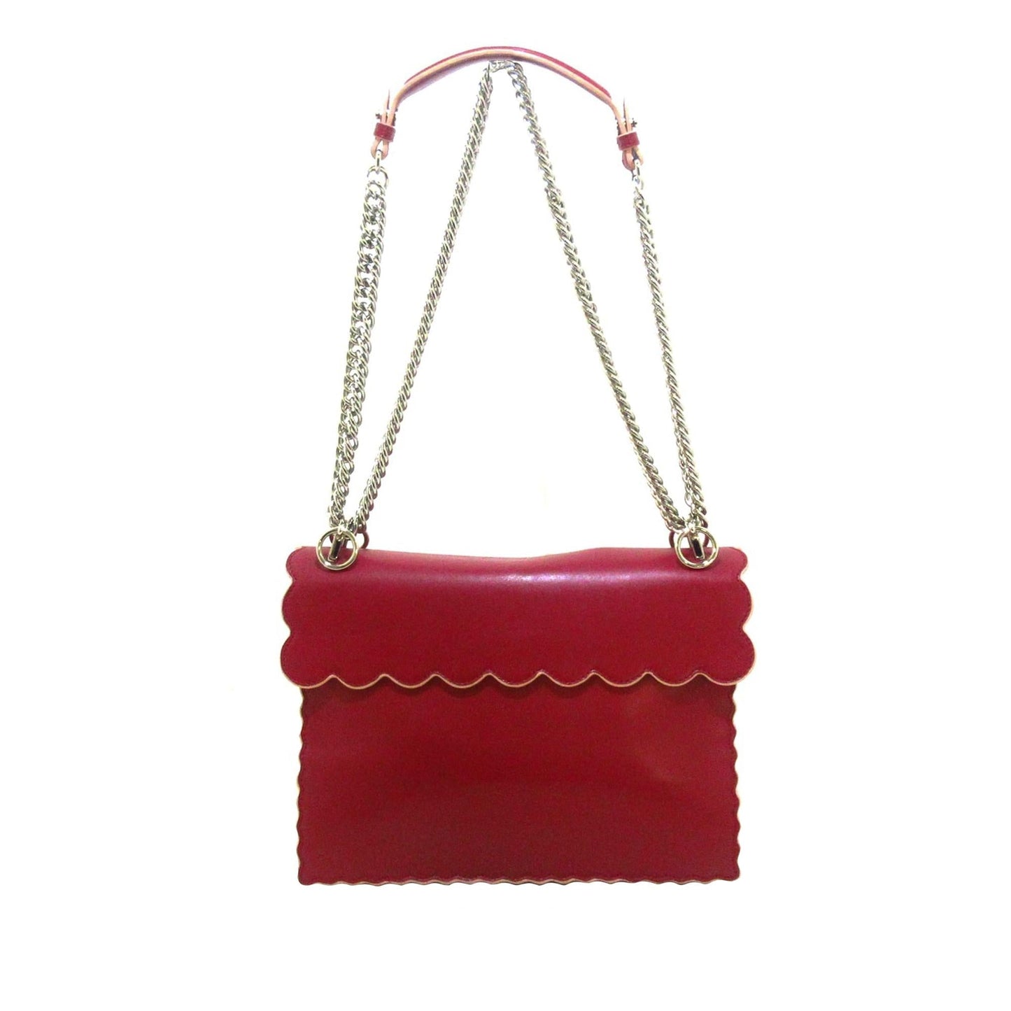 Fendi Scalloped Studded Kan Shg Wbse95 Shoulder Bag