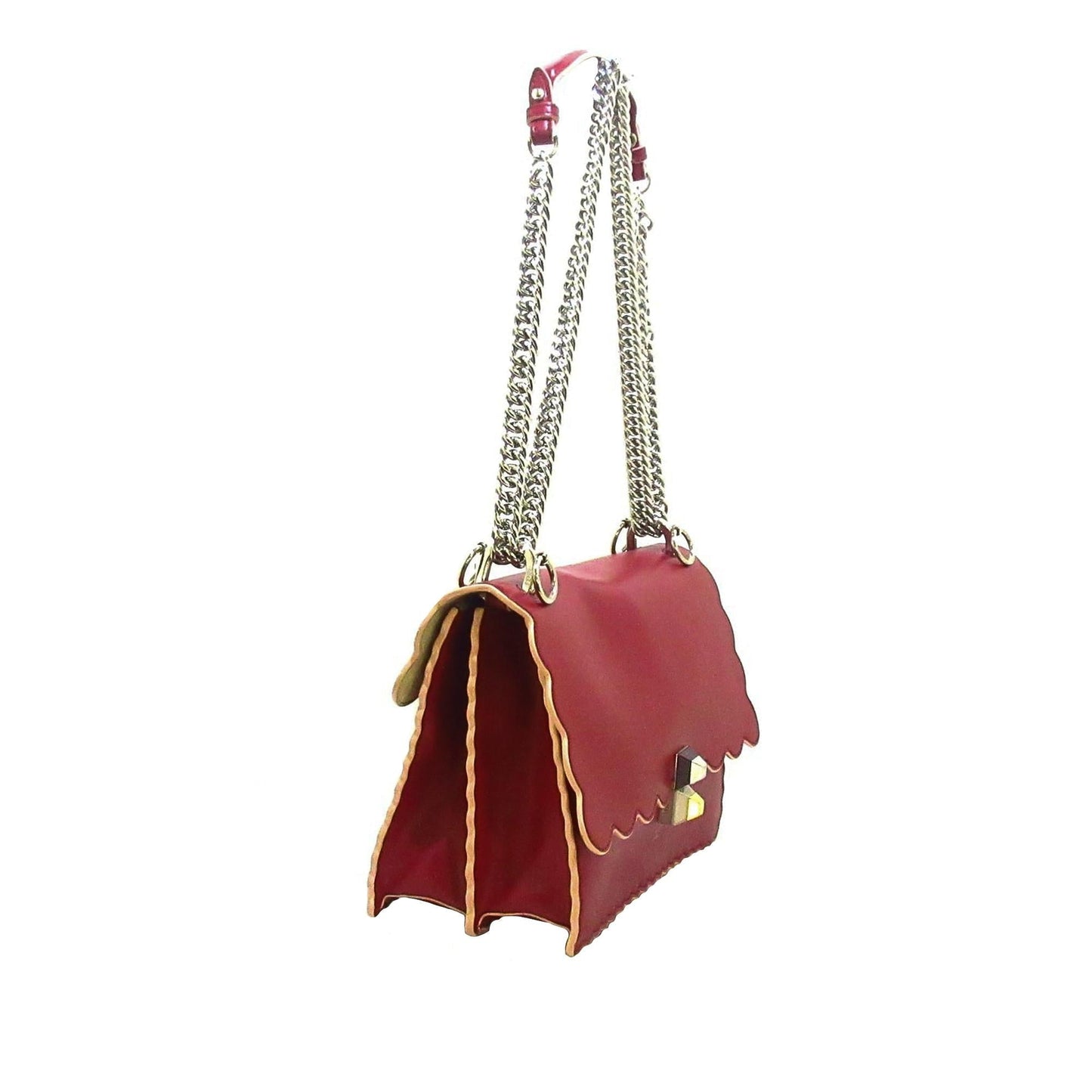 Fendi Scalloped Studded Kan Shg Wbse95 Shoulder Bag