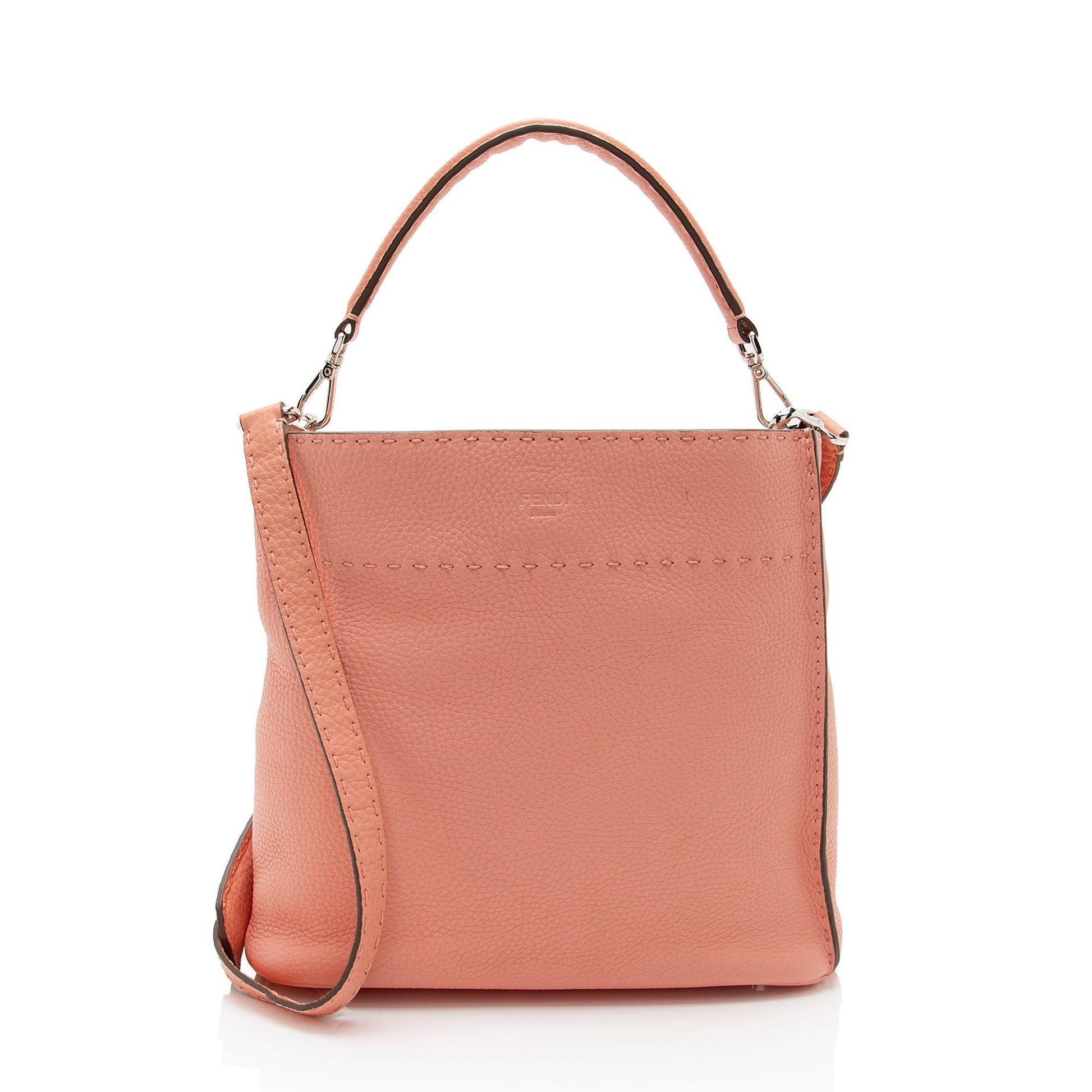 Fendi Selleria Anna Bag Leather Small Bucket Shoulder Bag