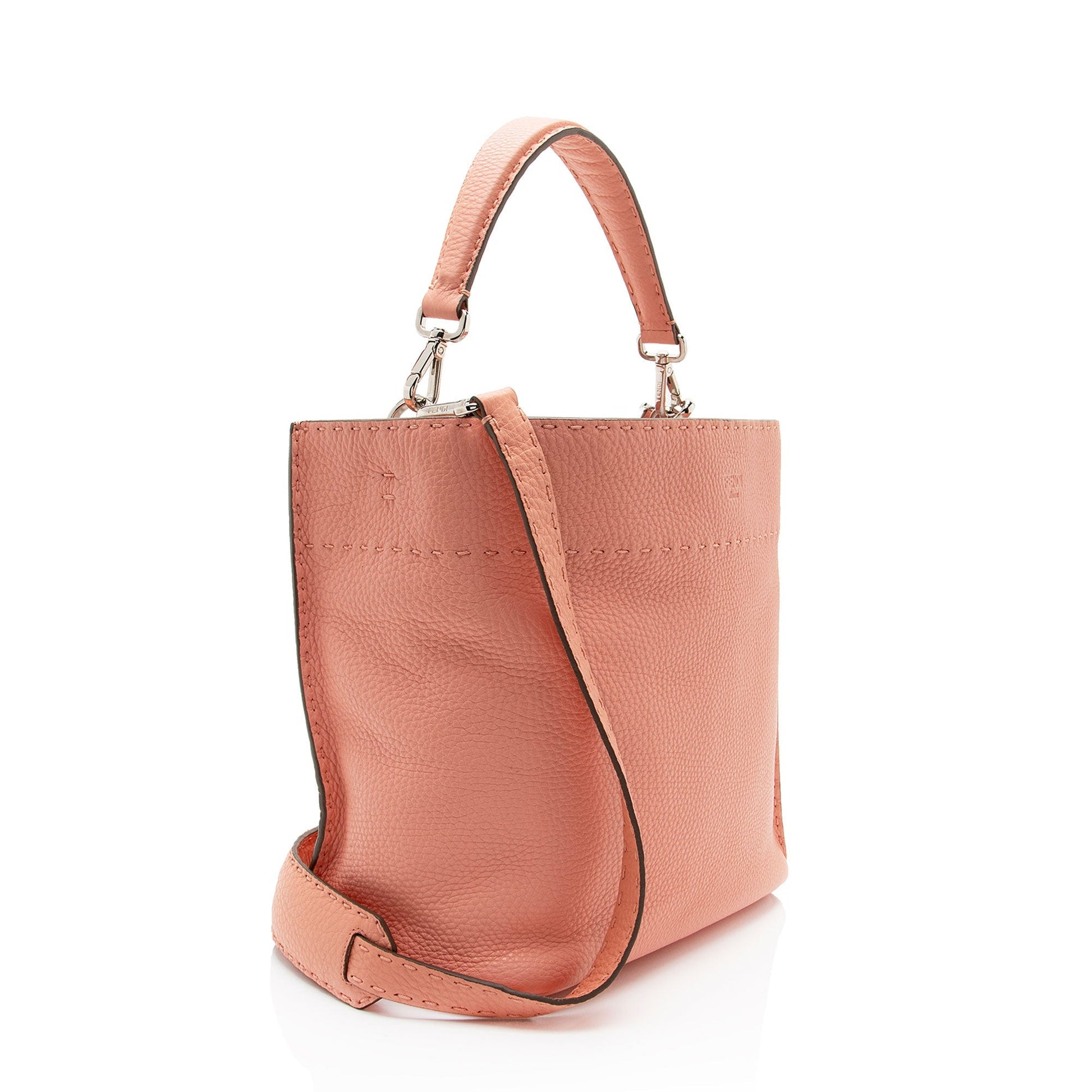 Fendi Selleria Anna Bag Leather Small Bucket Shoulder Bag