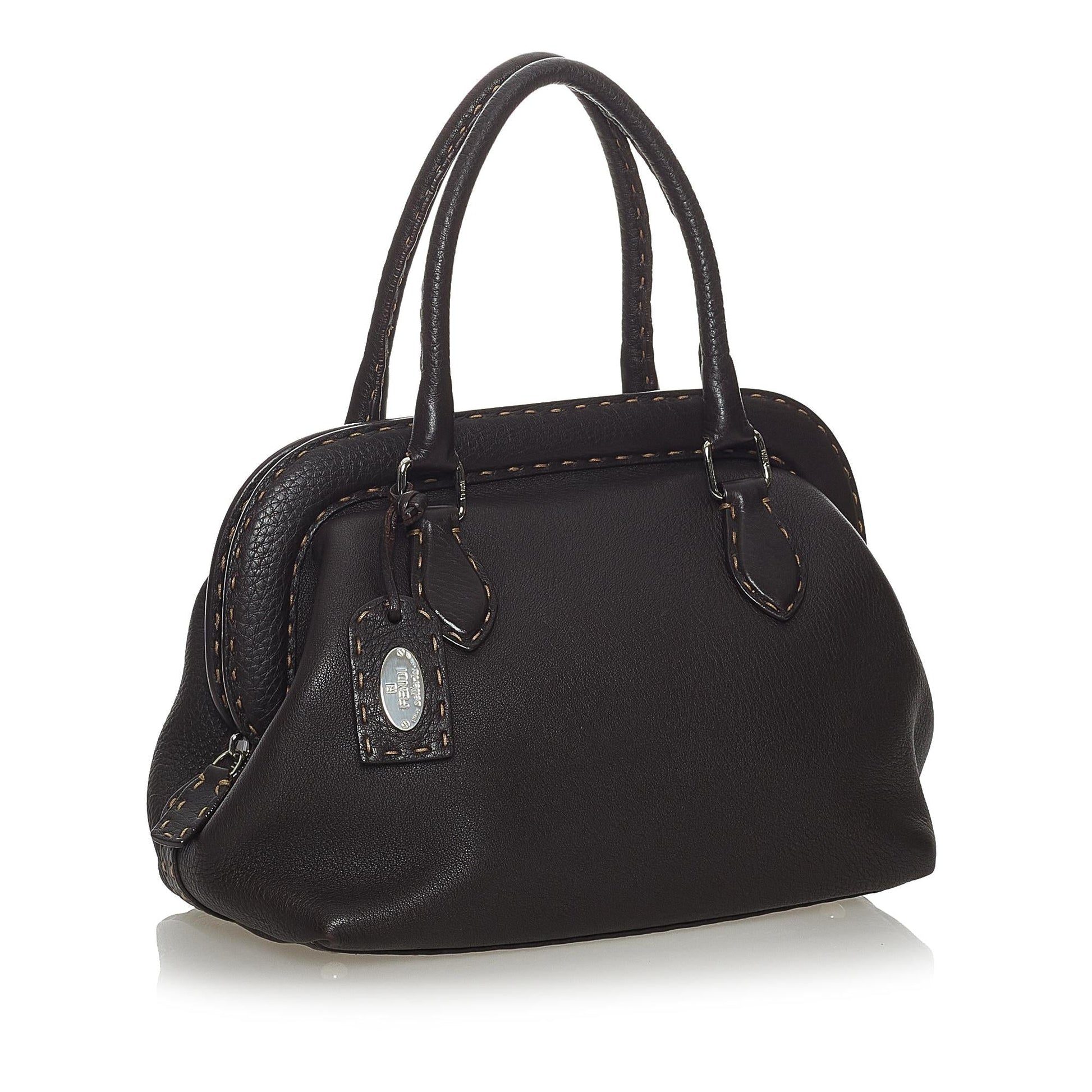 Fendi Selleria Handbag Shg Leather Satchel Bag Handbag Shg 28118