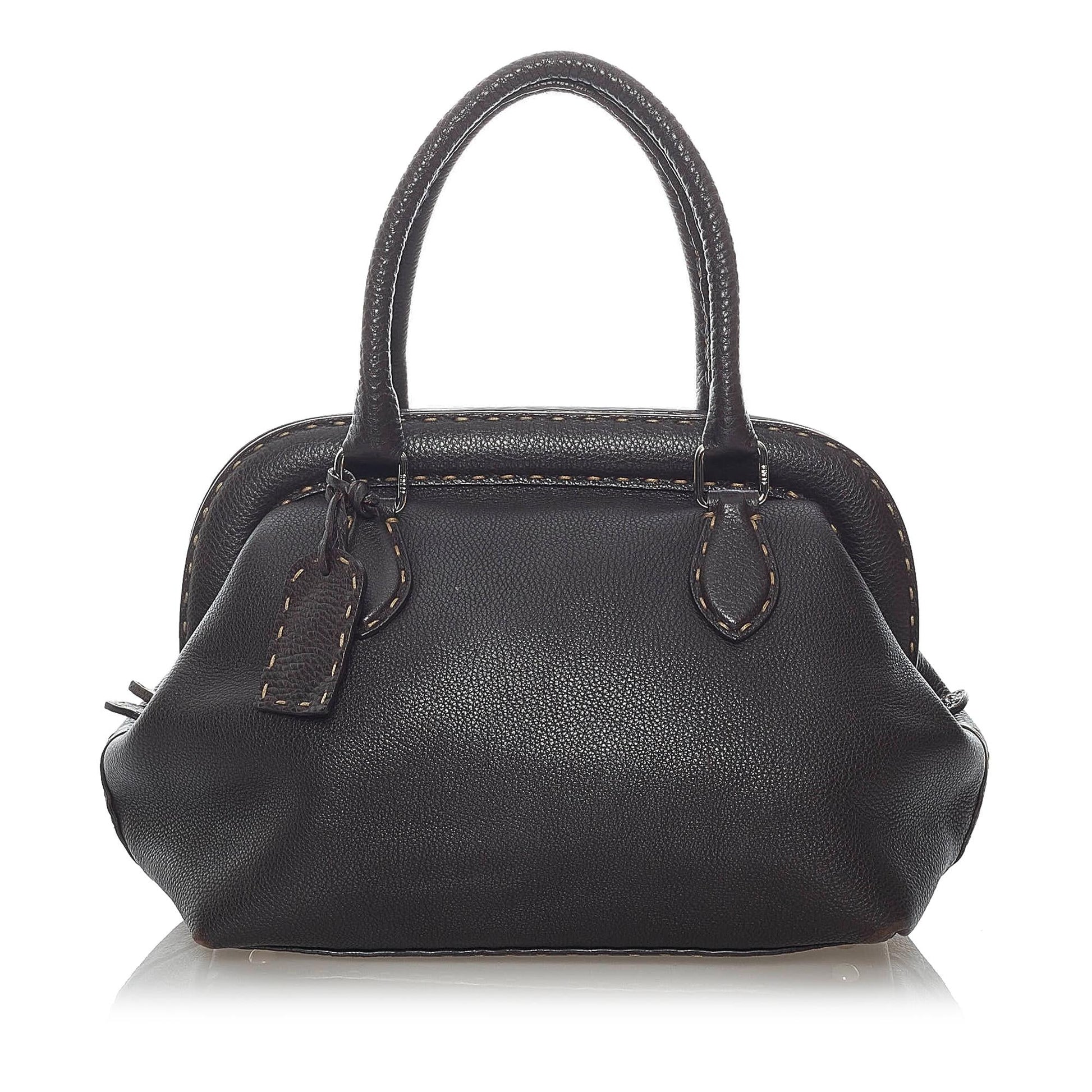 Fendi Selleria Handbag Shg Leather Satchel Bag Handbag Shg 30990