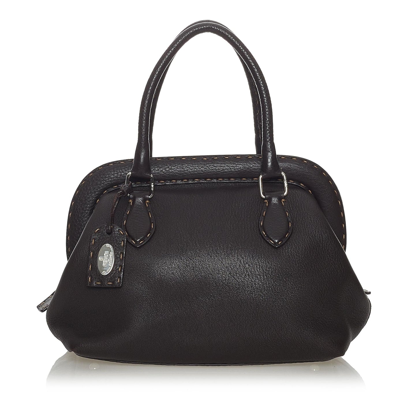 Fendi Selleria Handbag Shg Leather Satchel Bag Handbag Shg 37727